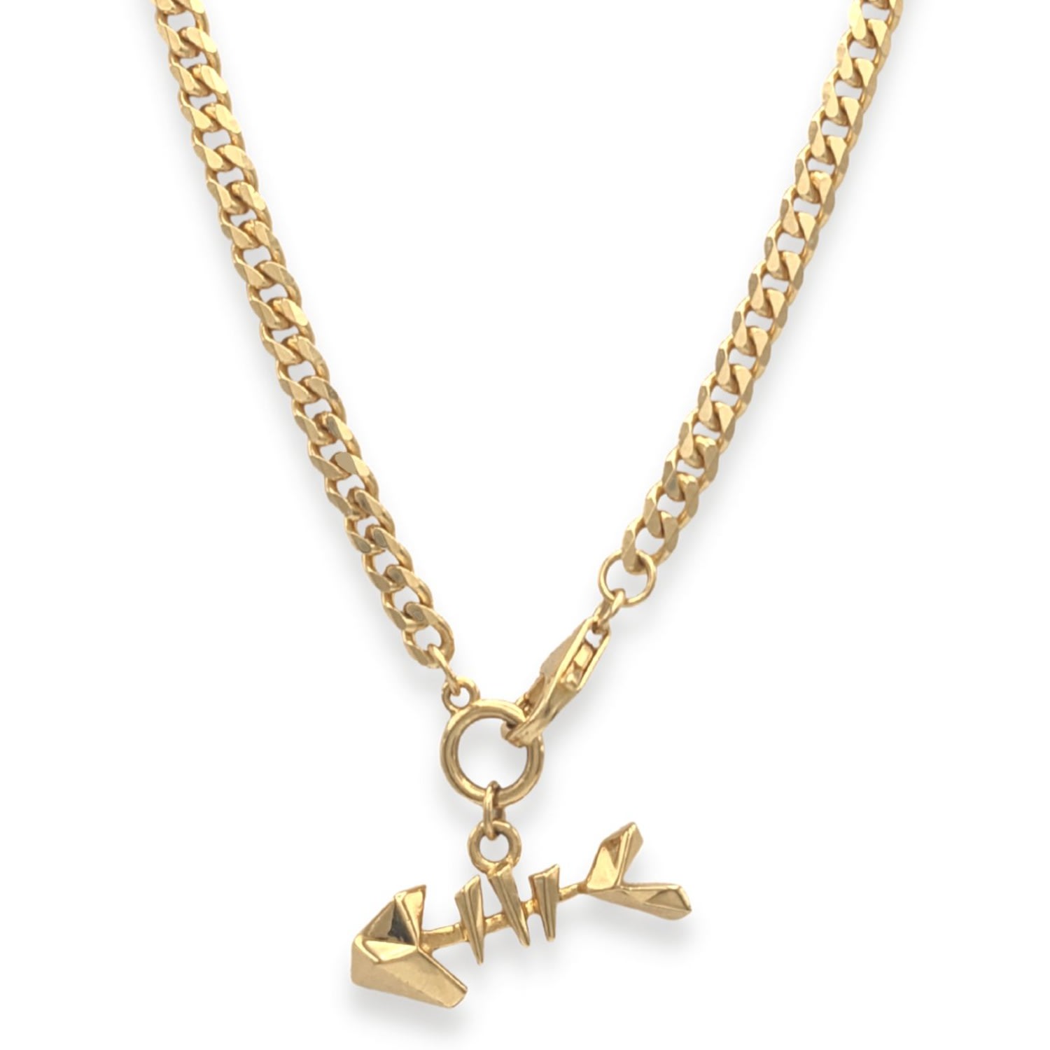 Frenvyrn Men's Mars Fish Bone Necklace, Gold Vermeil In Gold