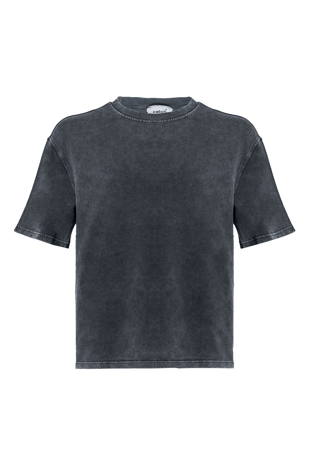 Snob Love Men's Cotton Washed Vintage Tee Loose T-shirt - Black In Black