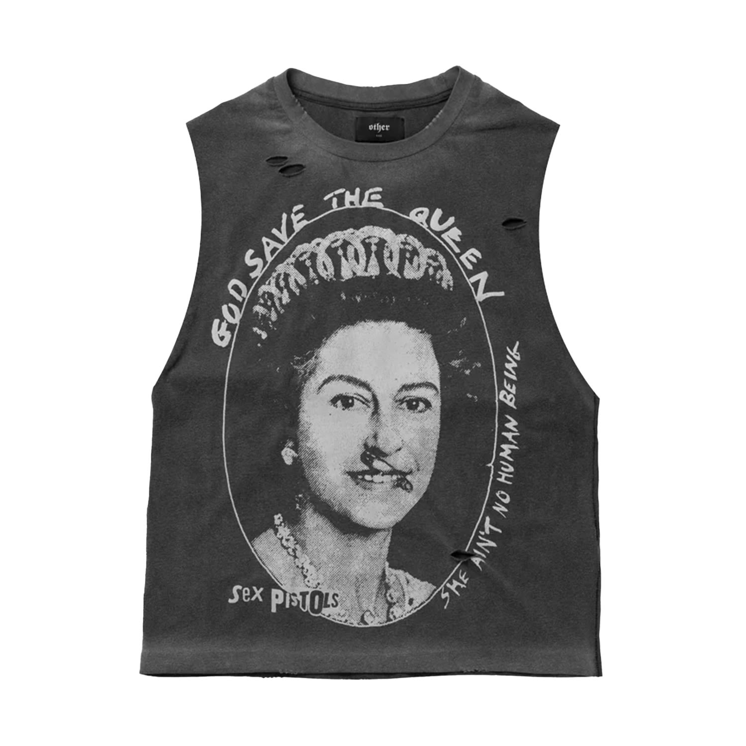 Women’s Black / Grey Sex Pistols God Save The Queen - Vintage Band Tank Xxs OTHER UK