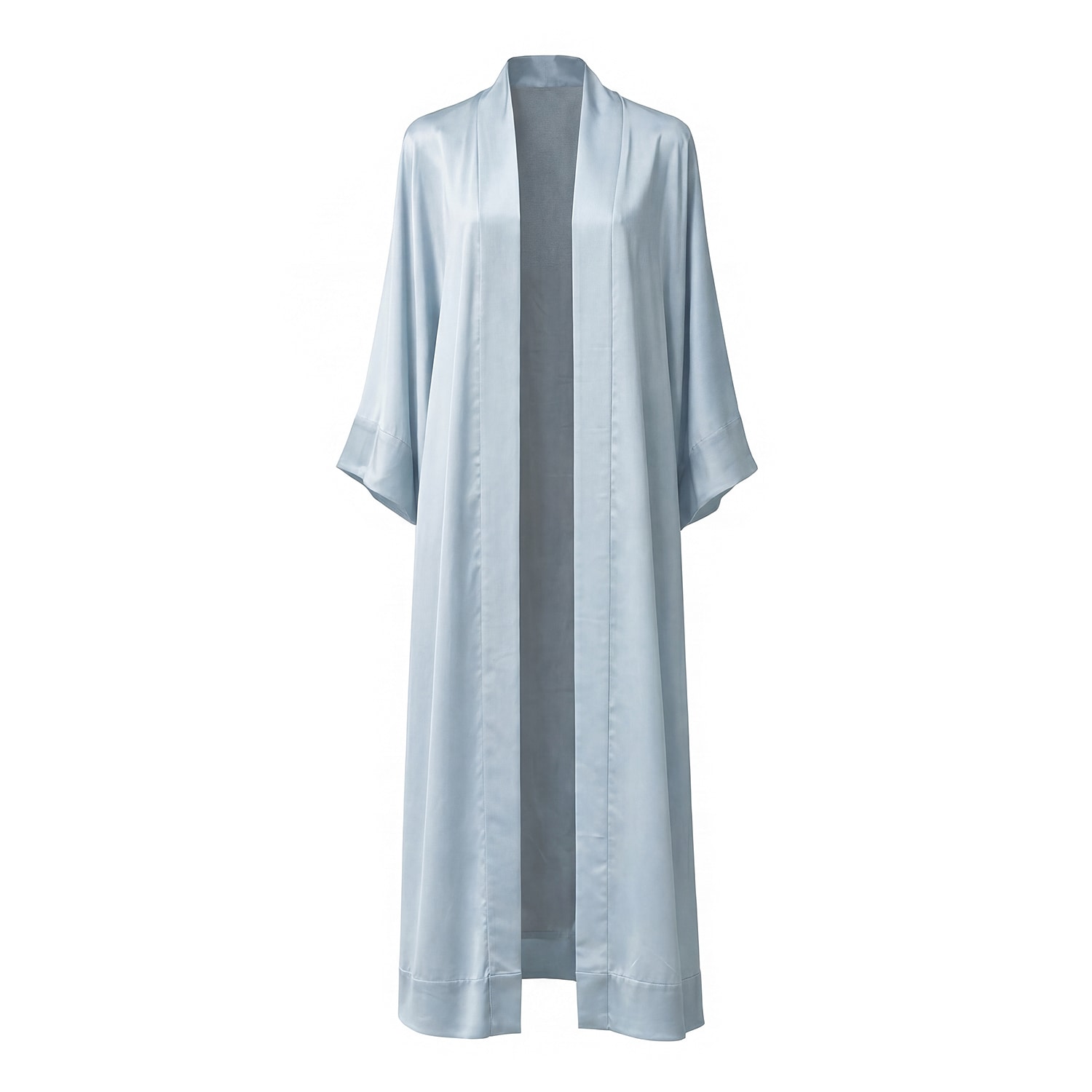 Women's Sky Blue Satin Abaya Kaftan | One Size | Janara Jones