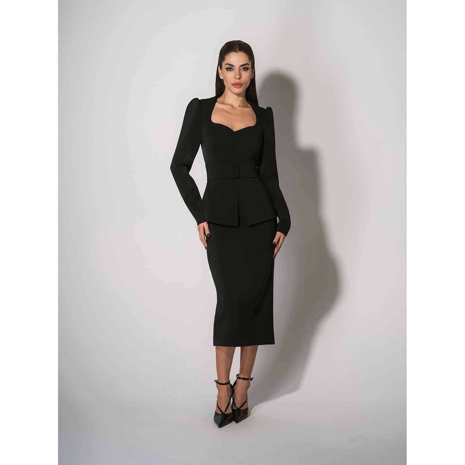 fitted-blouse-pencil-skirt-set