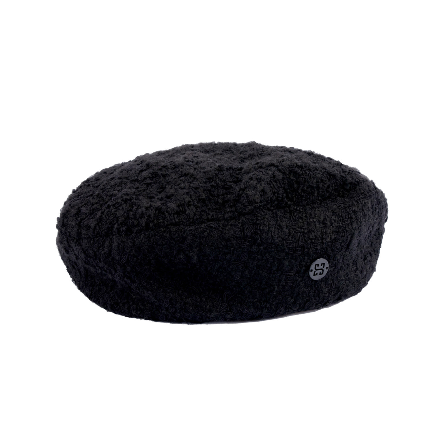 Women's Always Black Hat - Black Boucle Beret | Extra Large | Sibi Hats