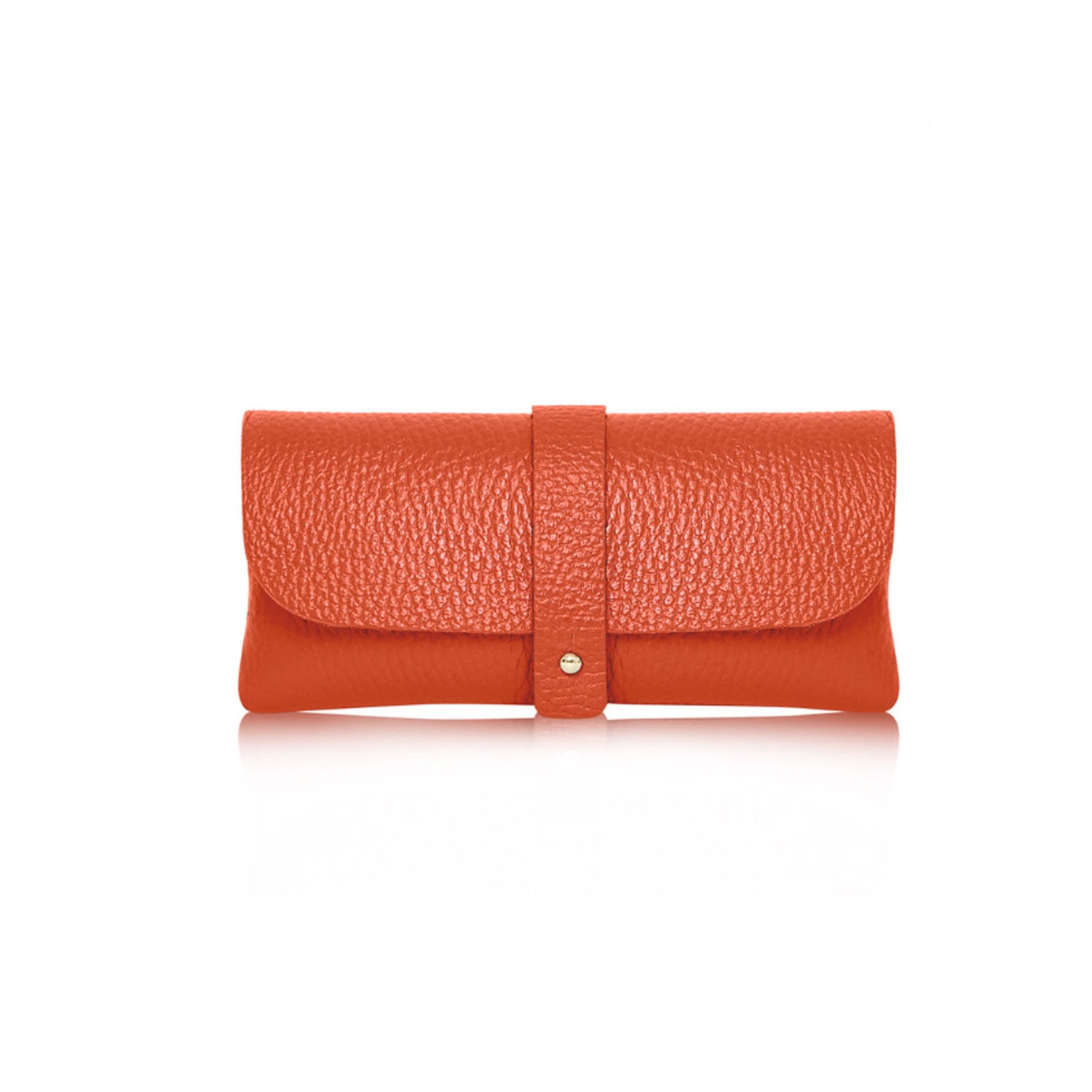 Betsy & Floss Women's Yellow / Orange Small Clutch Purse Or Glasses Case In Burnt Orange