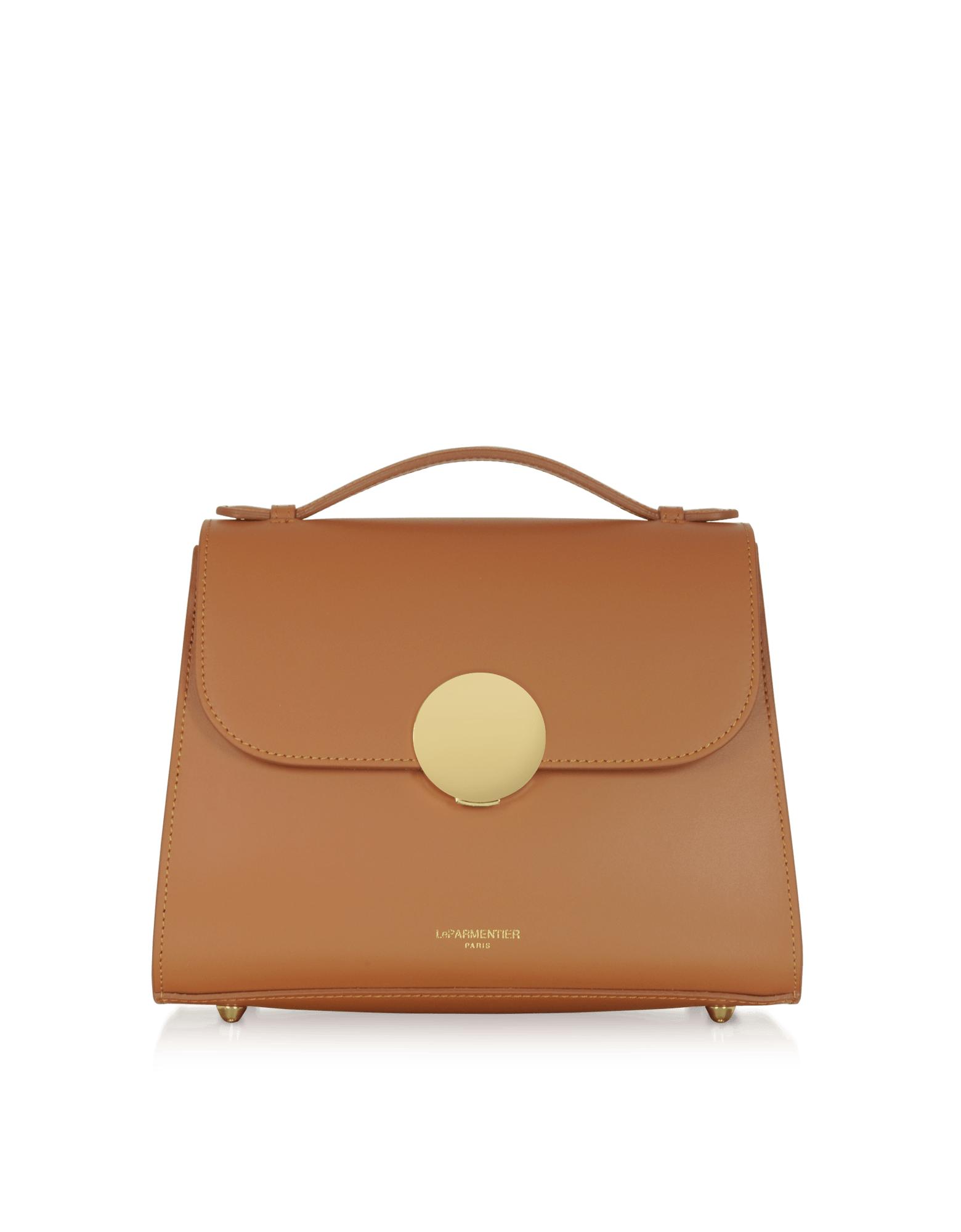 Le Parmentier Women's Bombo Top-handle Satchel Bag W/strap - Brown In Brown
