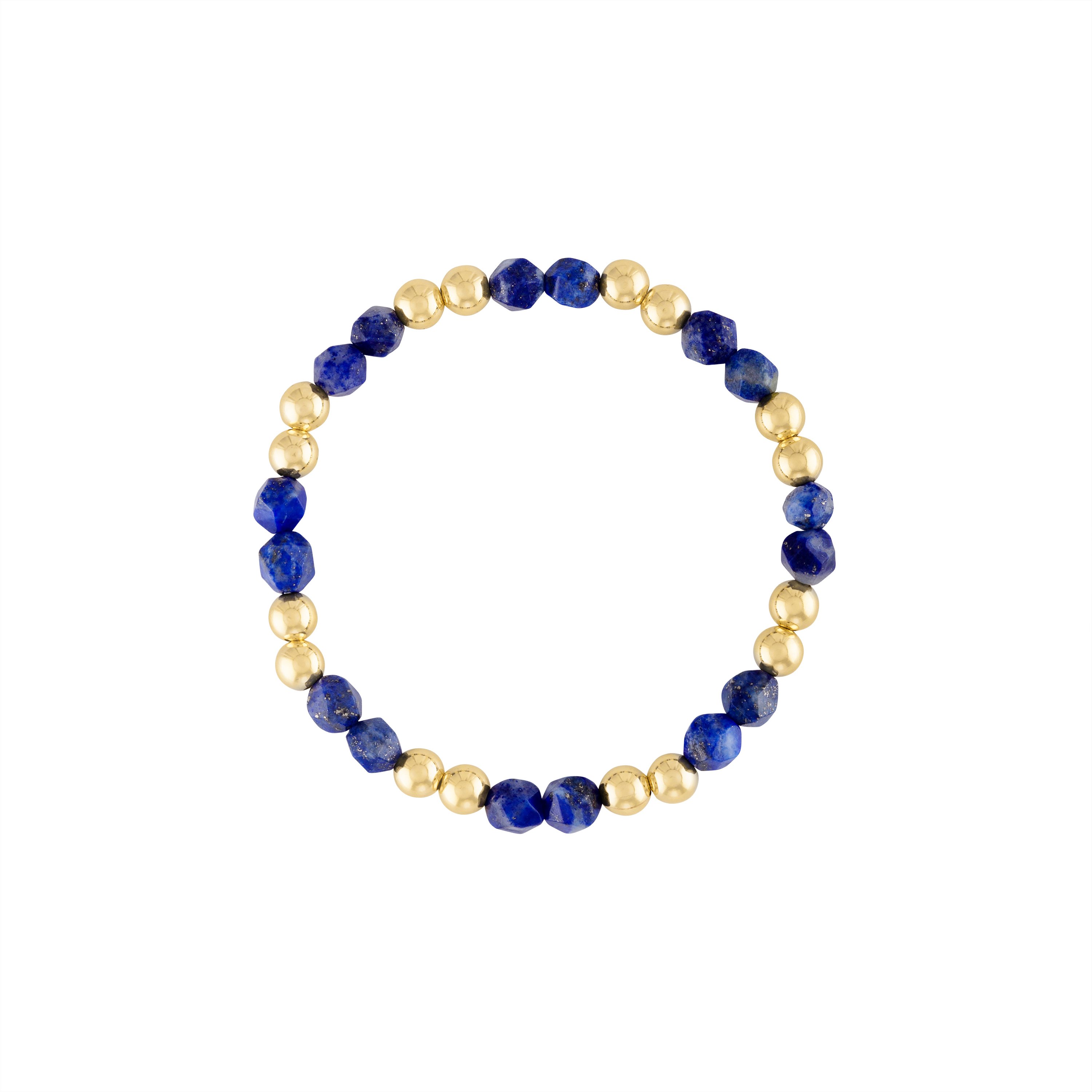 Shop Olivia Le Women's Blue Lapis Lazuli Power Gem Gold Bubble Beaded Bracelet