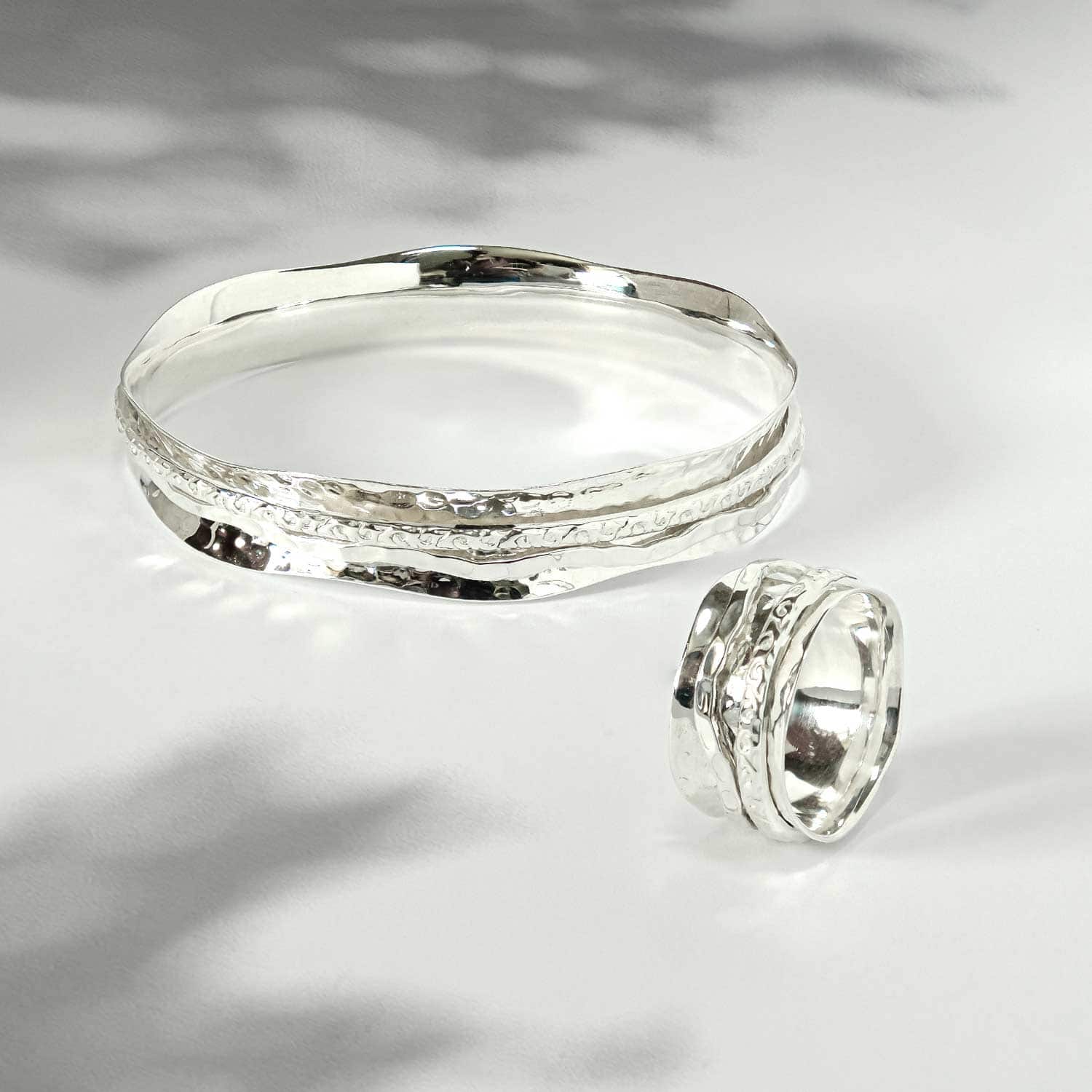 Aura Zen Silver Spinning Ring | Charlotte's Web Jewelry | Wolf