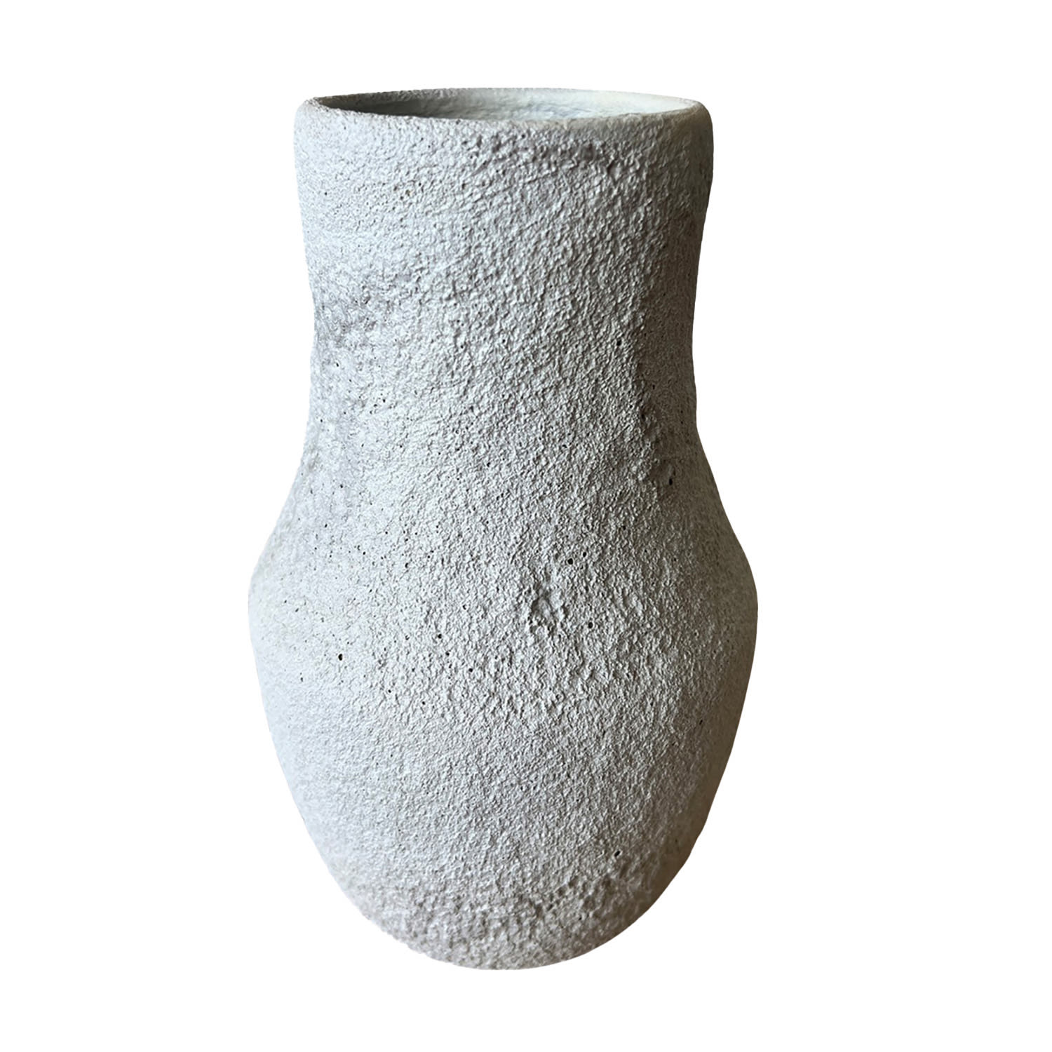 Gina Desantis Ceramics Grey Gray Leda Crater Vase