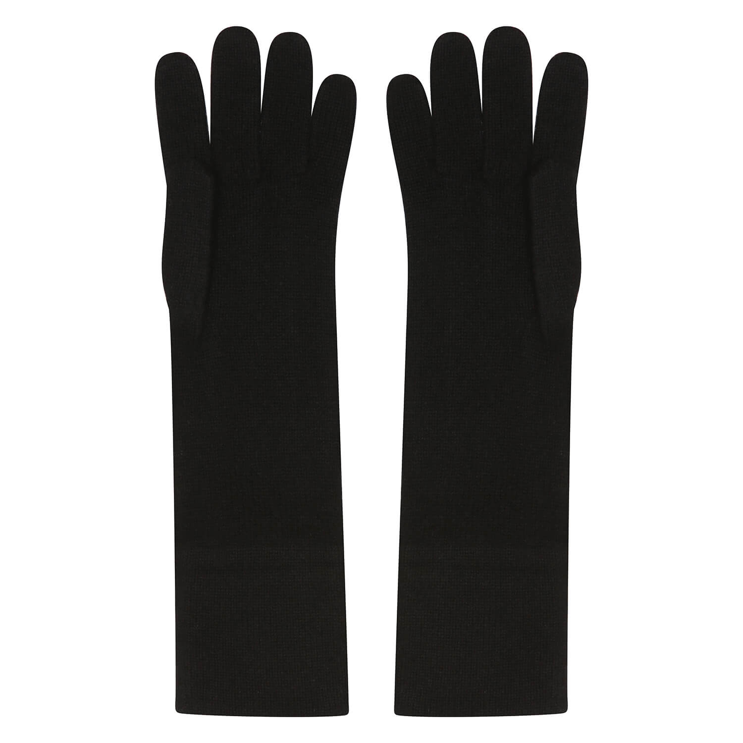 Women’s Long Cashmere Gloves - Black One Size Emma Jane Knight