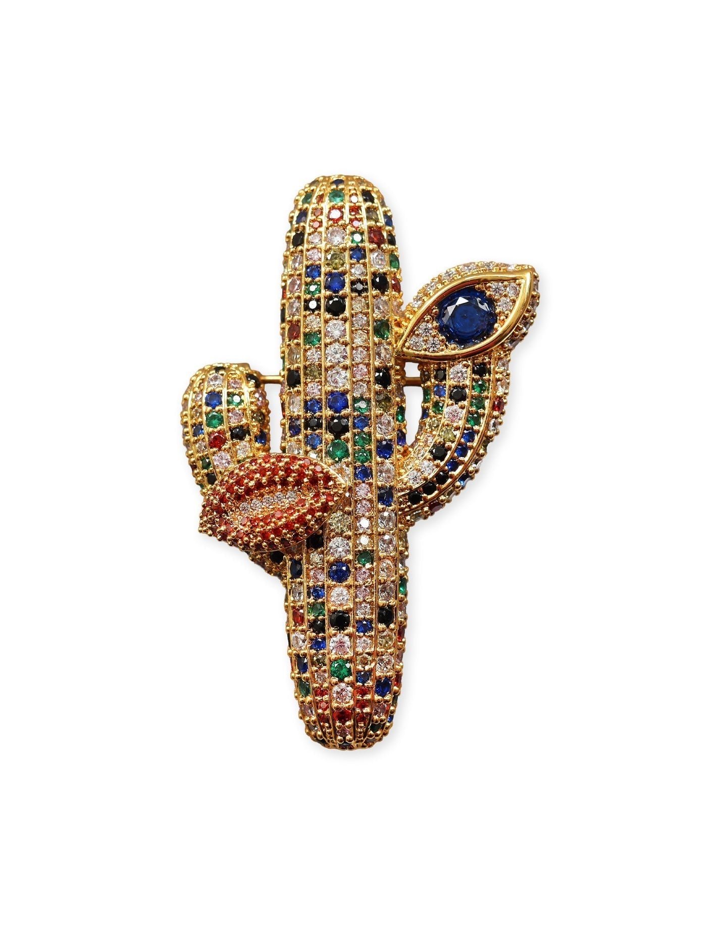 Women's Gold Cactus Brooch | Gresham Blake