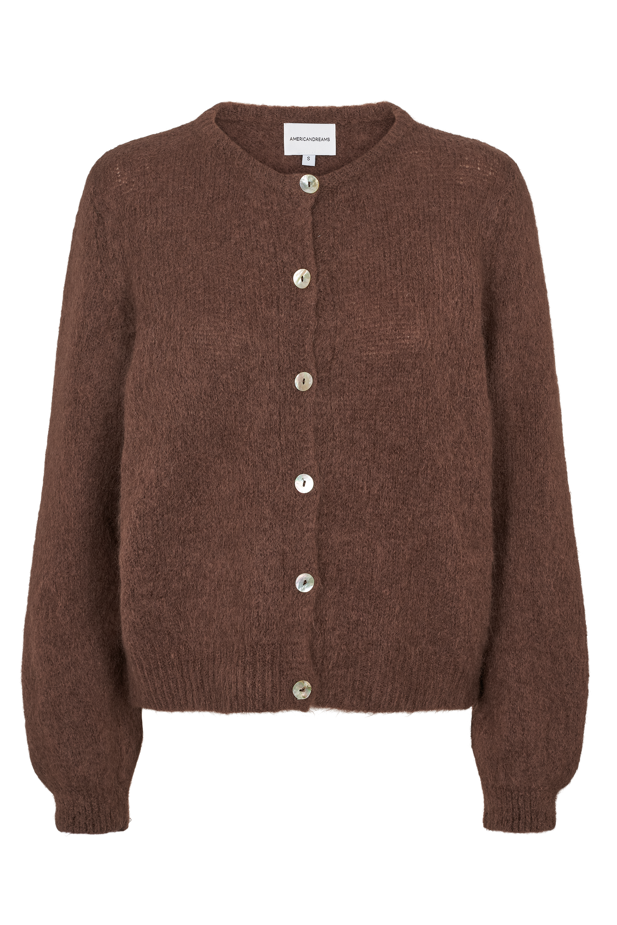 Americandreams Women's Brown Susan Alpaca Cardigan Cocoa