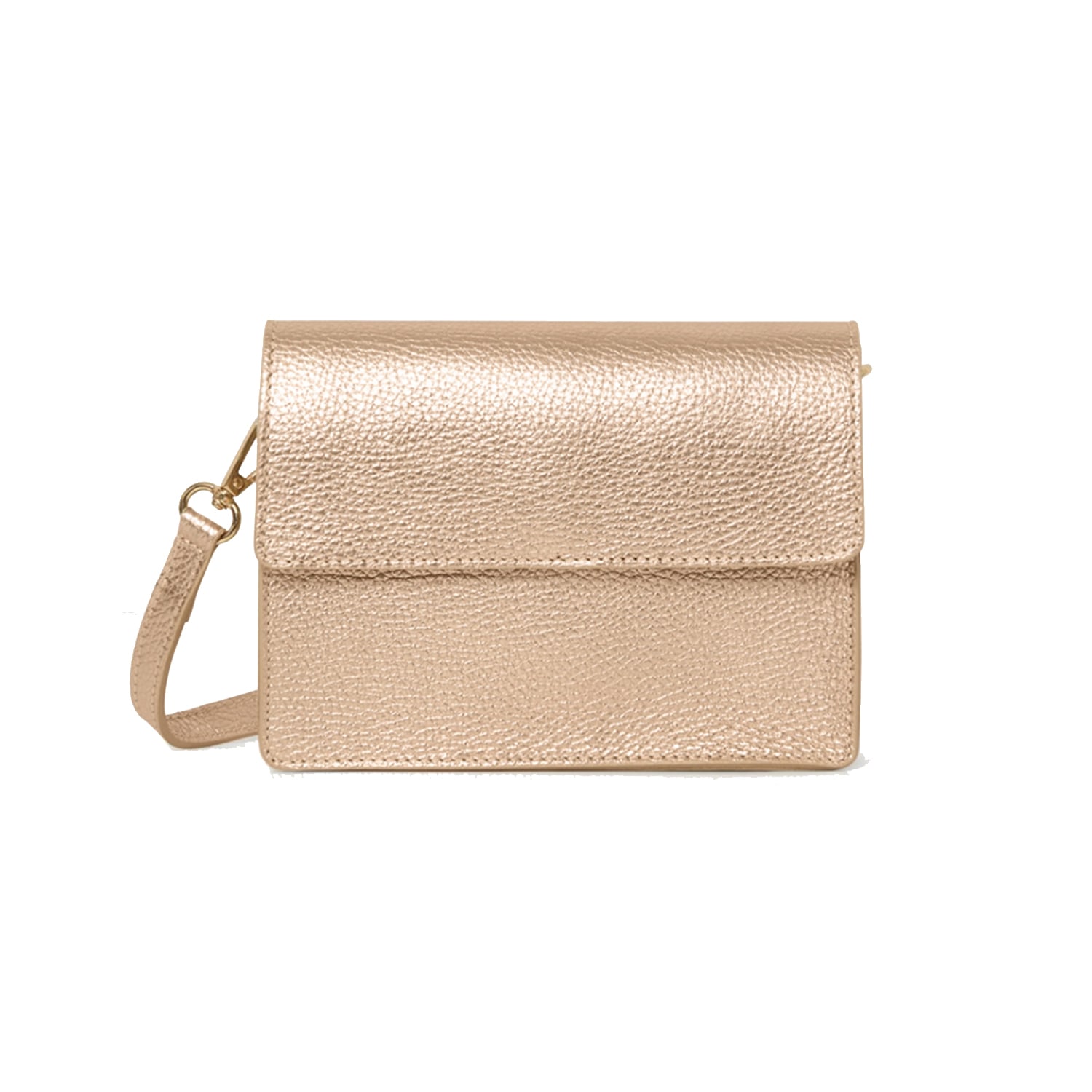 Women’s Anzio Clutch Bag With Leather Strap In Rose Gold Betsy & Floss