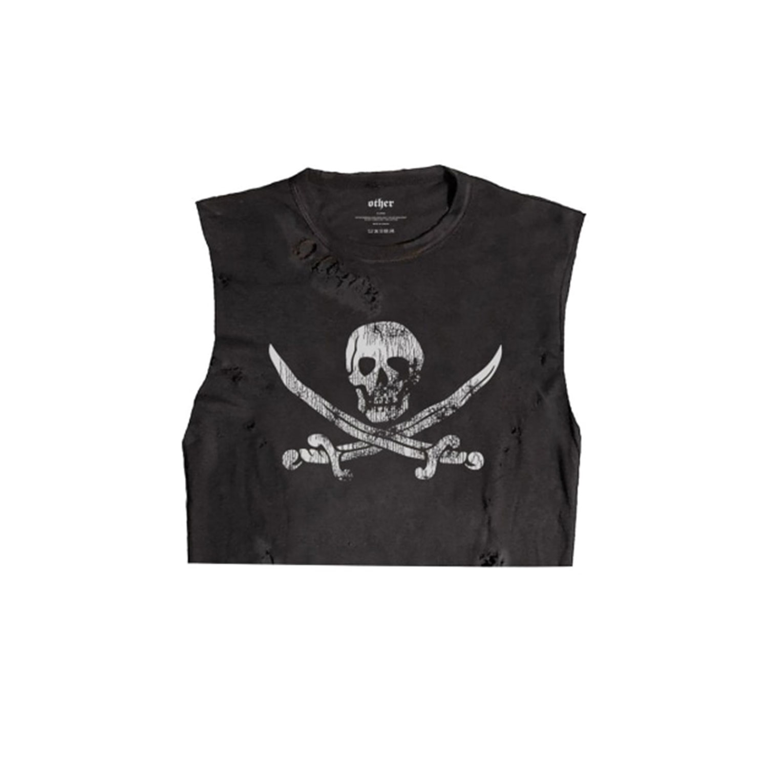 Womens Road Crüe Cropped Thrasher Tank - Black Extra Large OTHER UK