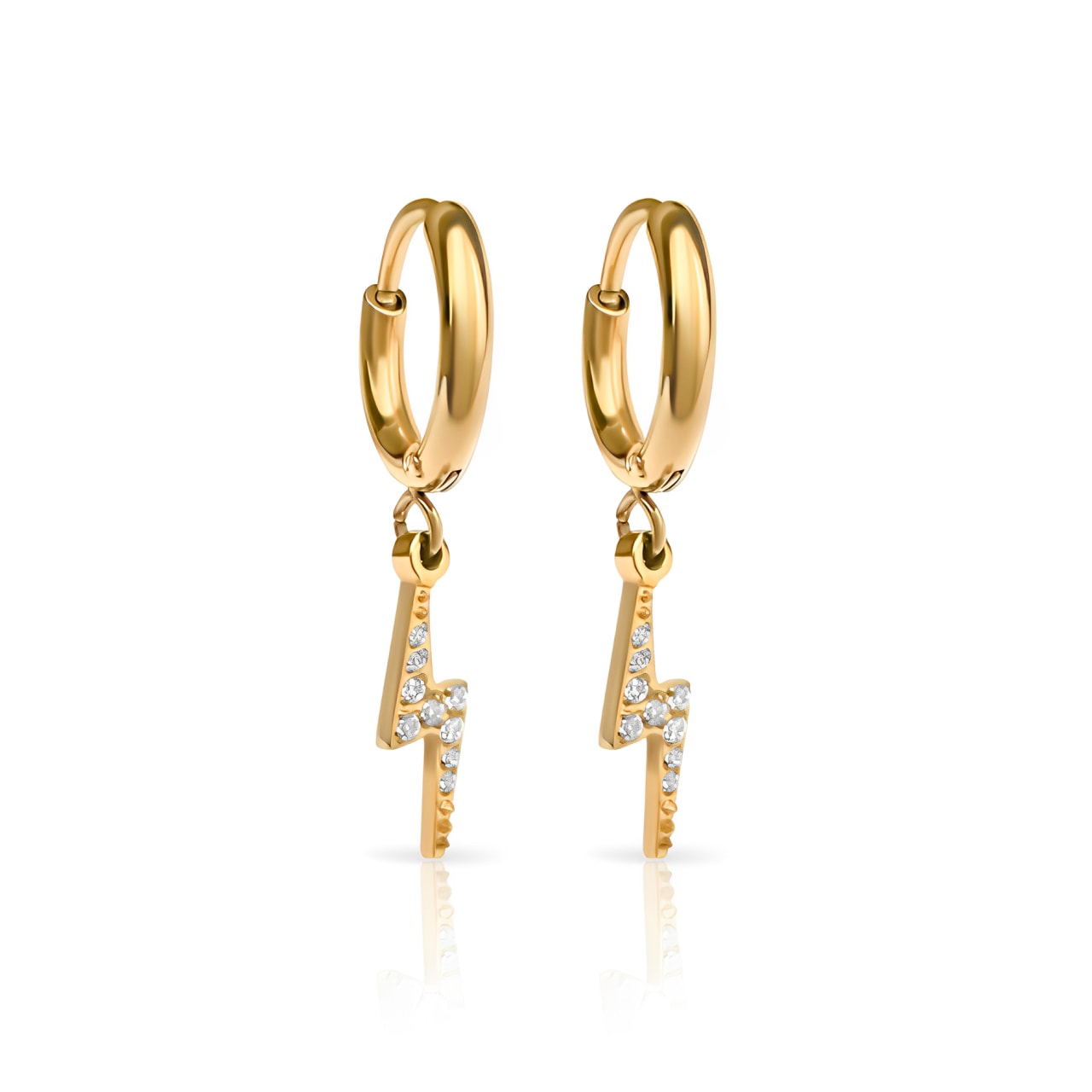 Ever Jewellery Women's Sprint Gold Huggie Earrings