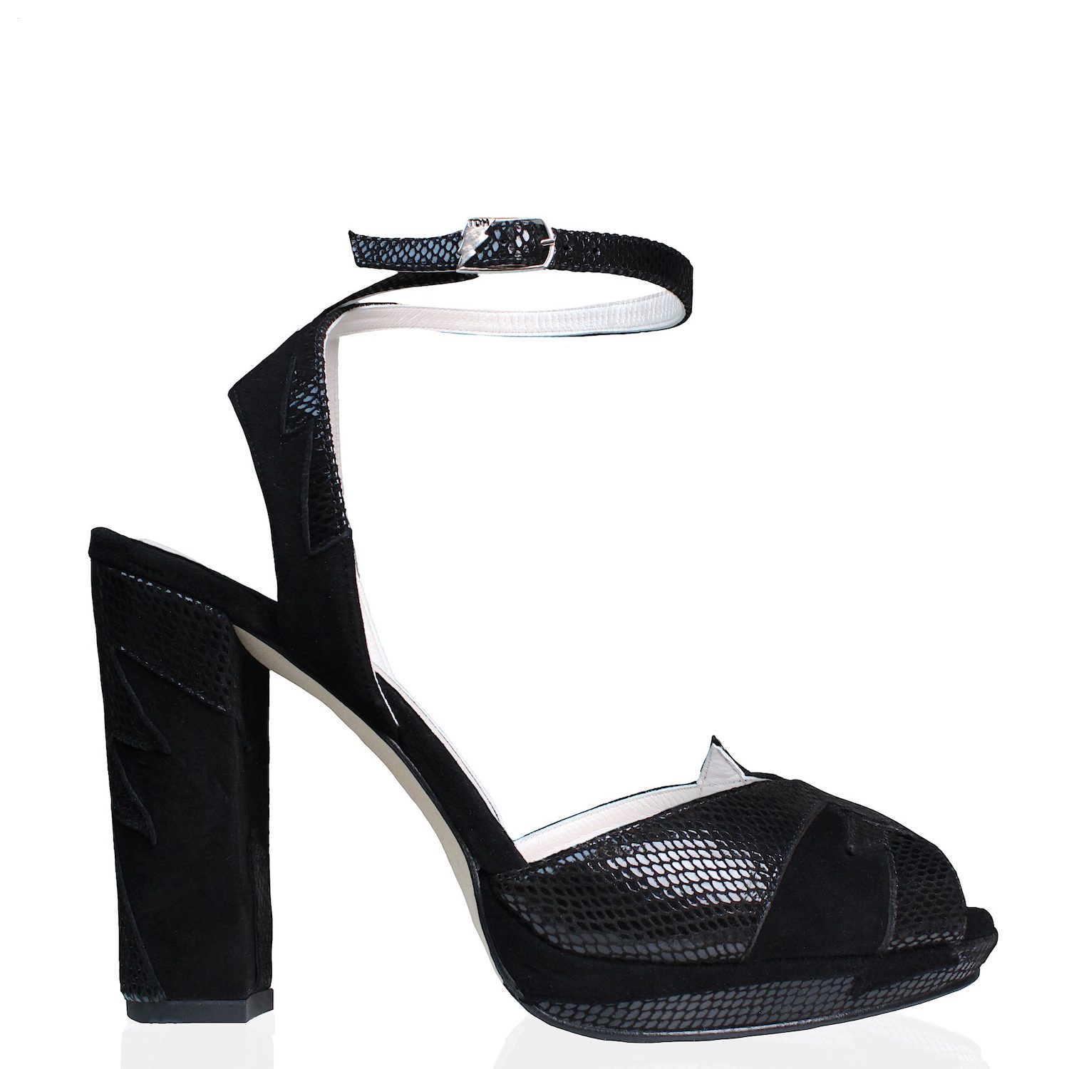 Women’s Zia Mid Black Block Heel 5 Uk Terry De Havilland