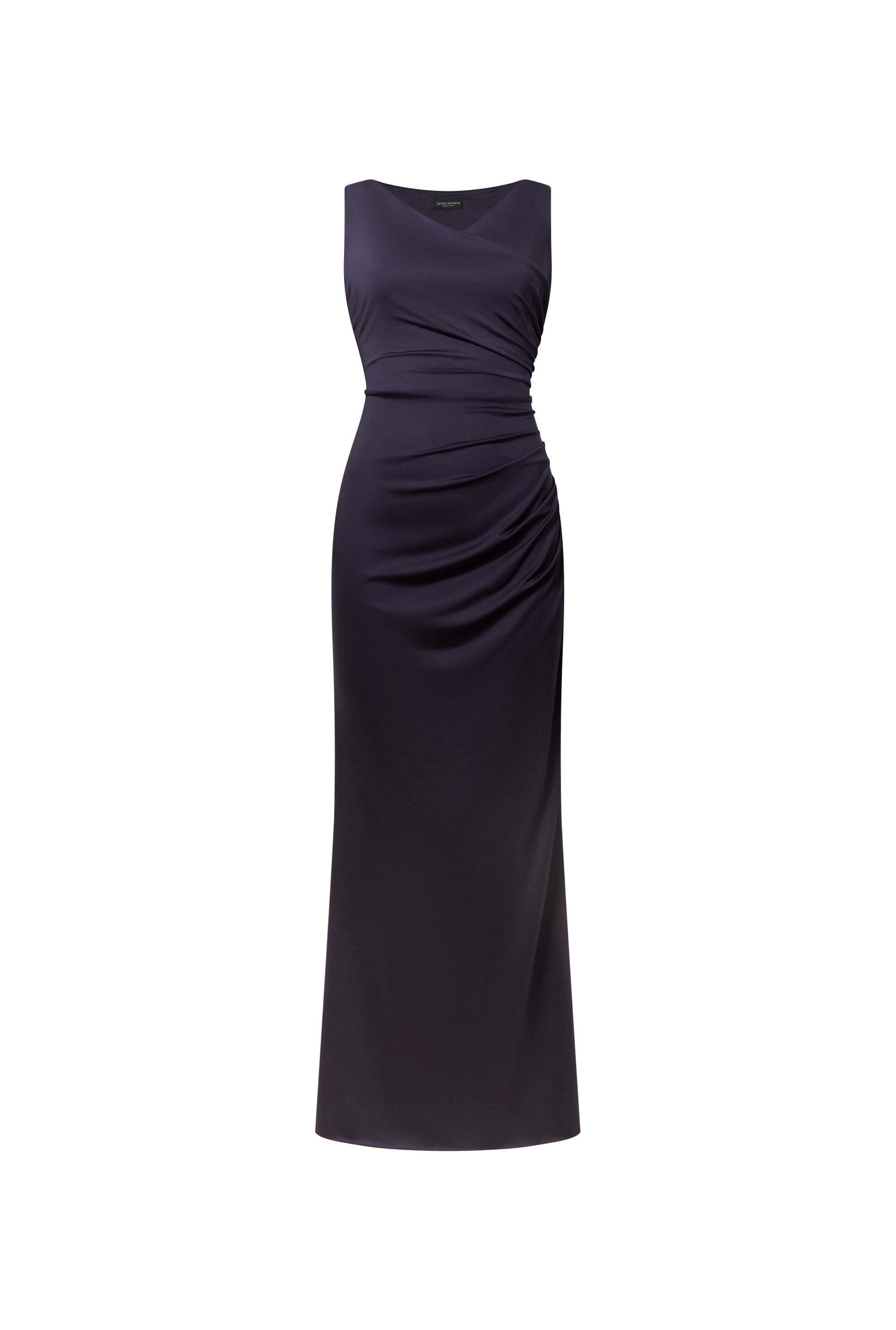James Lakeland Women's Blue Navy Sleeveless Gathered Maxi Dress In Purple