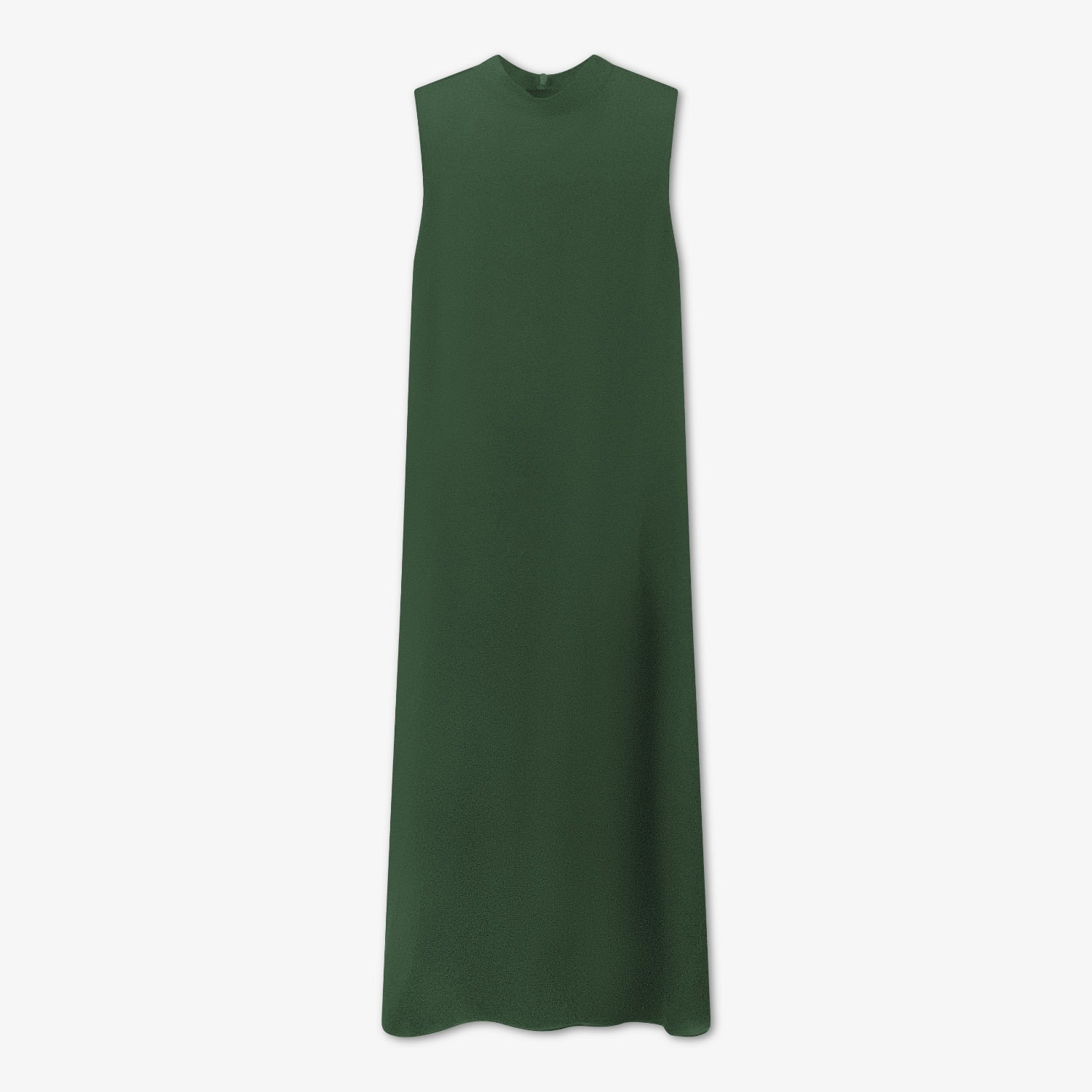 Women's Green Satin Turtleneck Dress | Small | Roch Perel