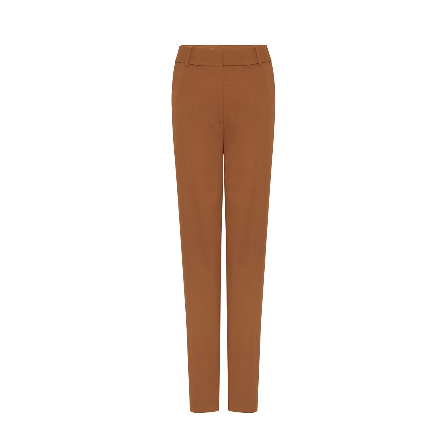 Women’s Brown High-Waisted Pocket Seam Detail Camel Trousers Small Rue Les Createurs