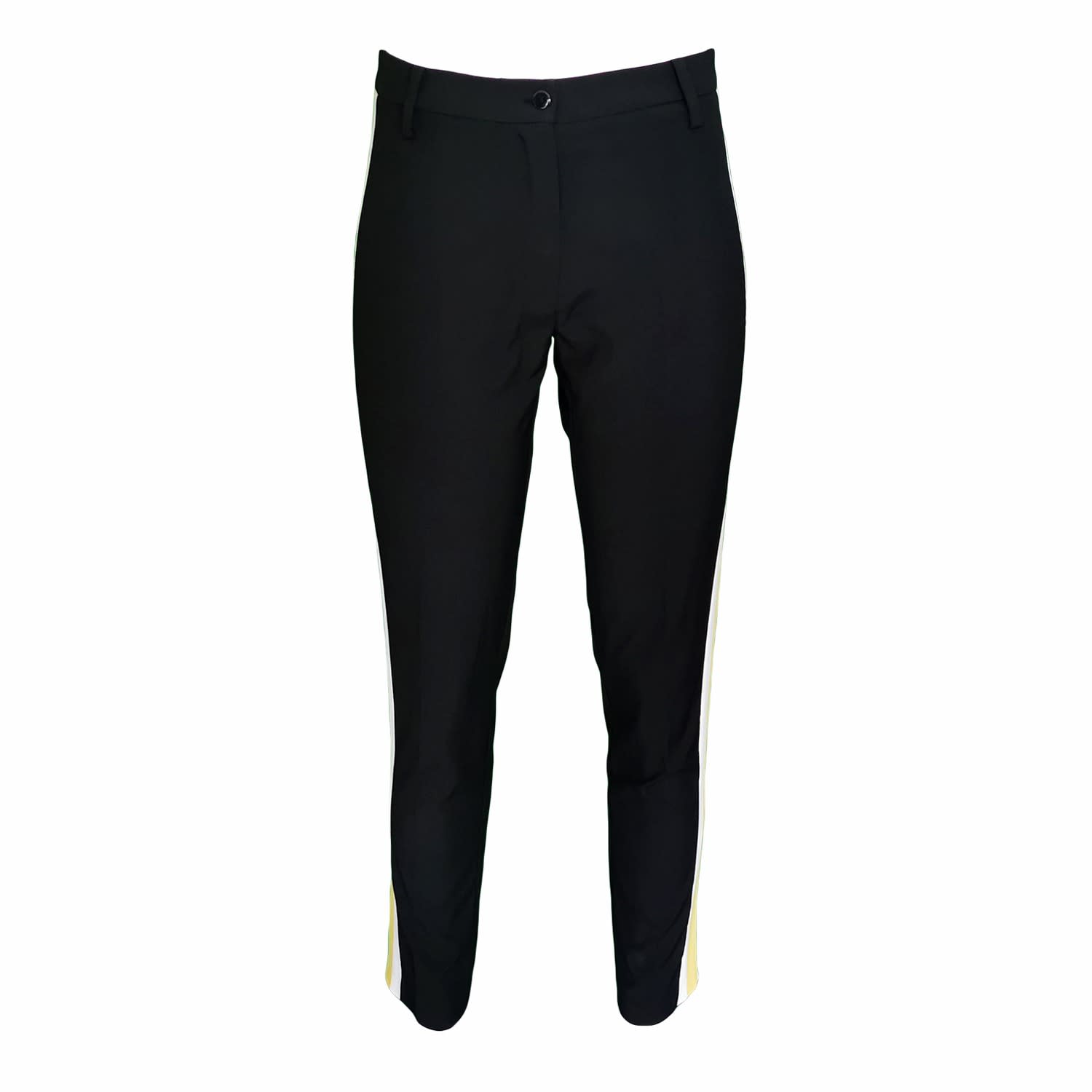 black slim cropped pants