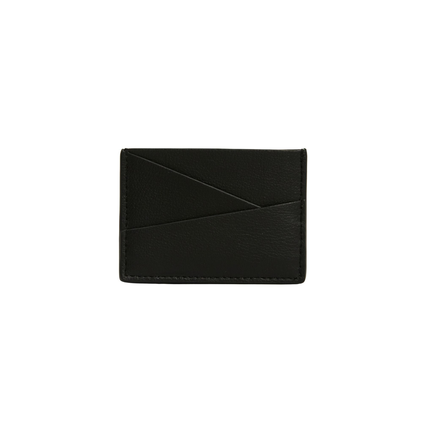Allegorie Men's Apple Leather Puzzle Cardholder - Black In Black