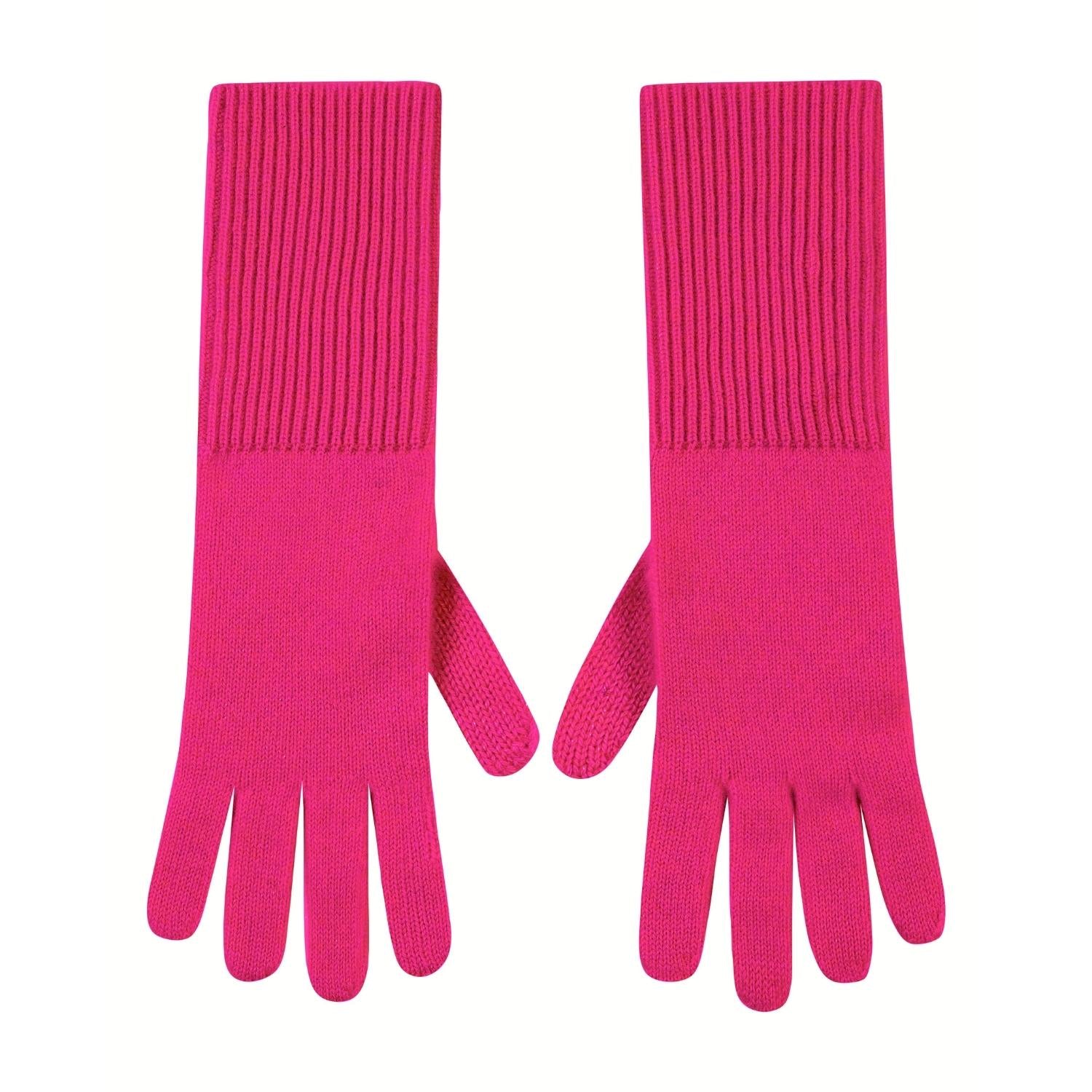 Women’s Pink / Purple Cashmere Glove In Cherry Pink One Size Loop Cashmere