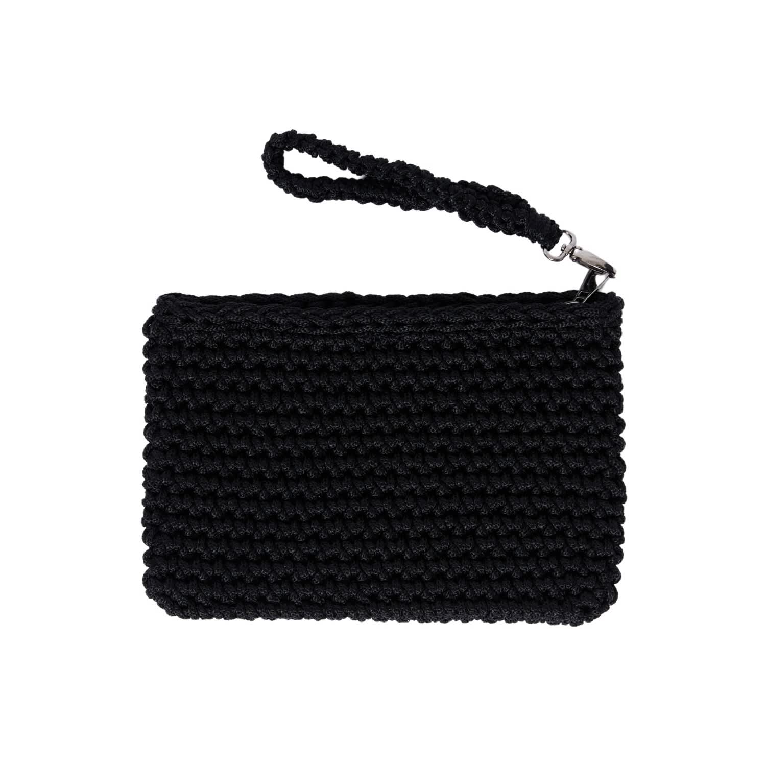 Black crochet bag sale