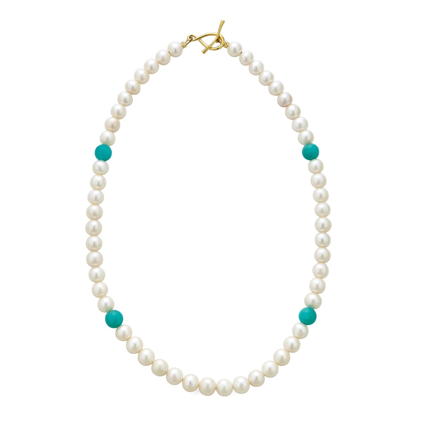 Women’s Green / White Rhea Freshwater Pearl And Amazonite Necklace Rodela