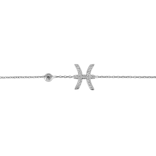 Latelita London Zodiac Horoscope Star Sign Bracelet Pisces Silver