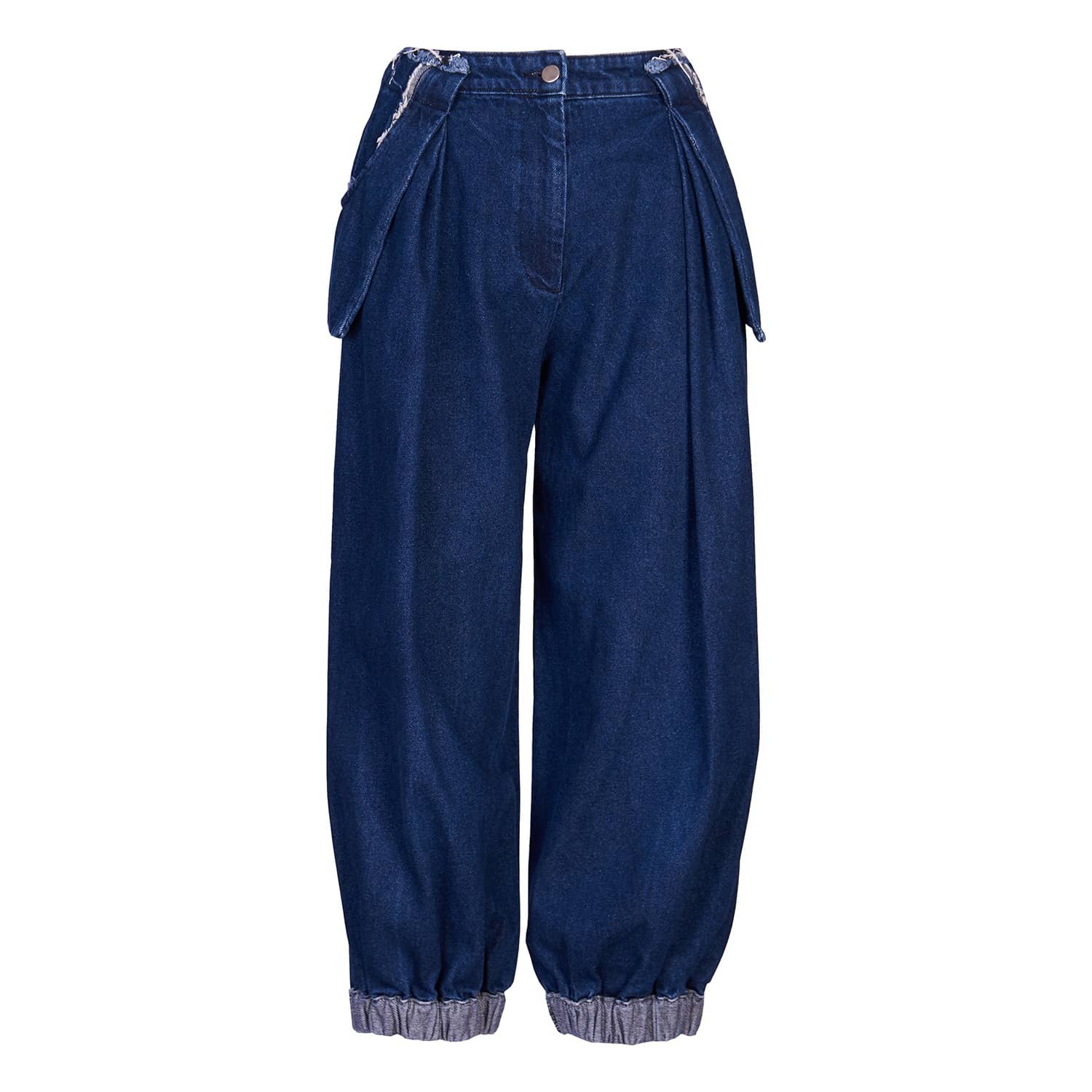 dark blue baggy jeans