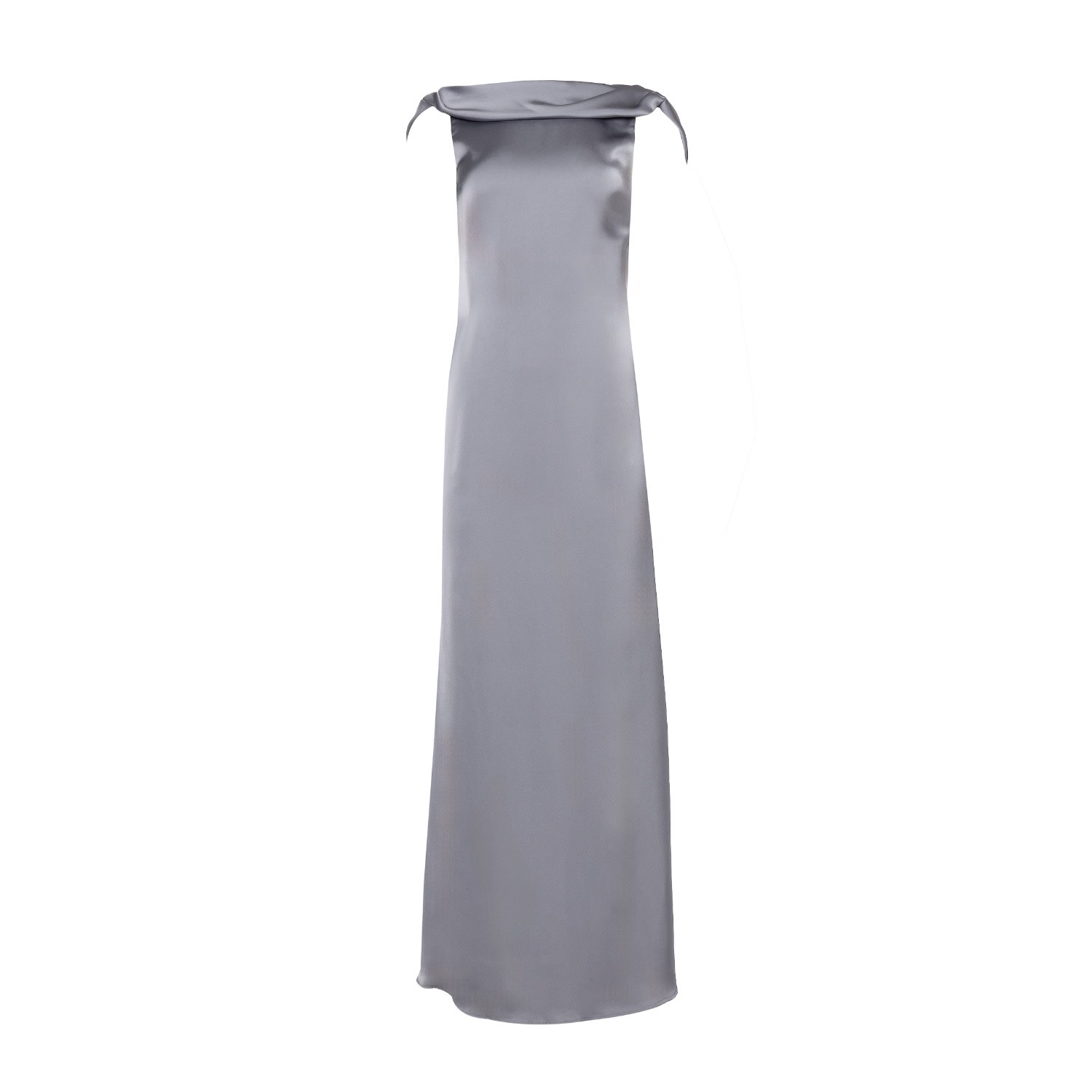 Forever Young The Label Women's Grey Nikki Backless Satin Dress In Gray