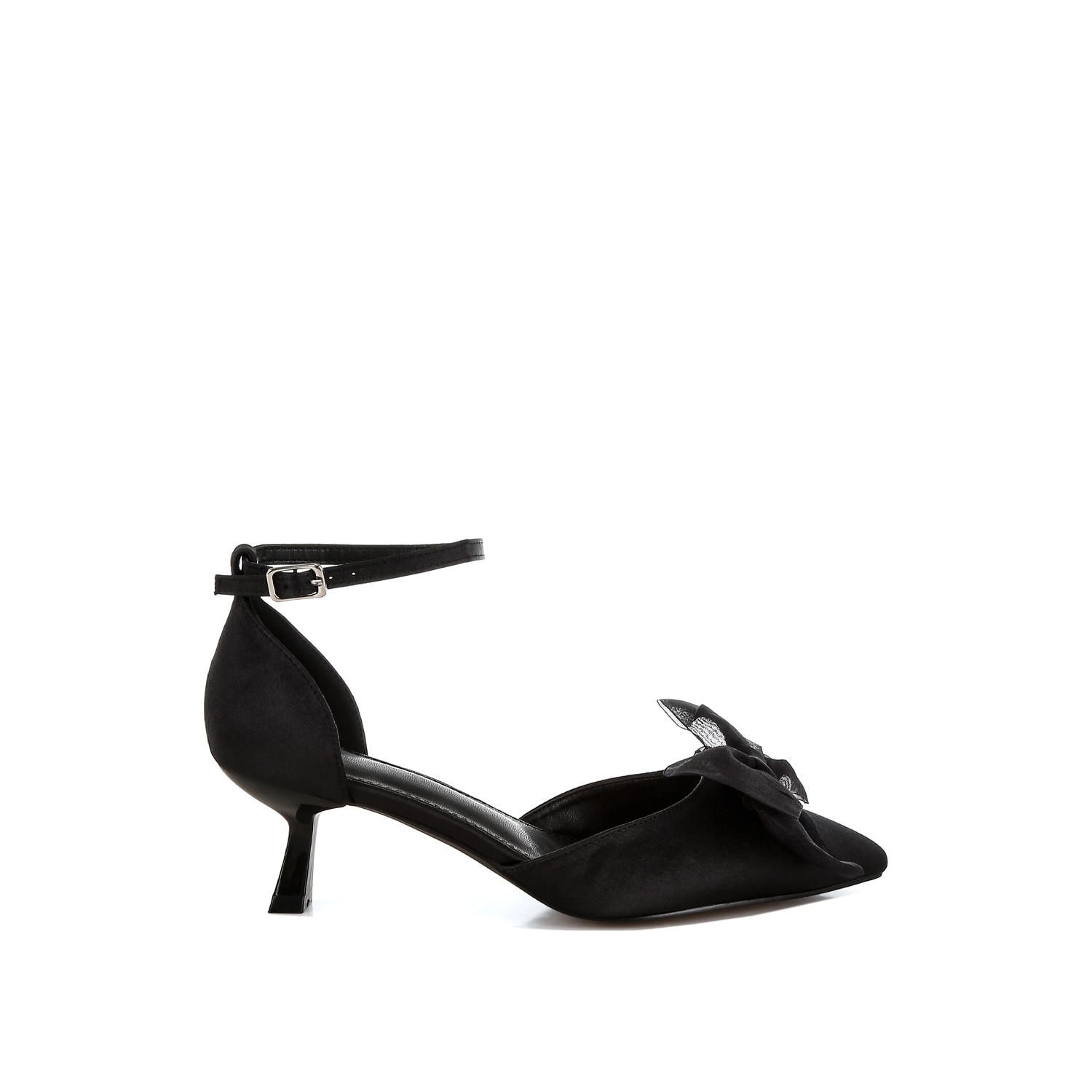 Rag & Co Women's Cadell Bow Detail Satin Sandals In Black In Black