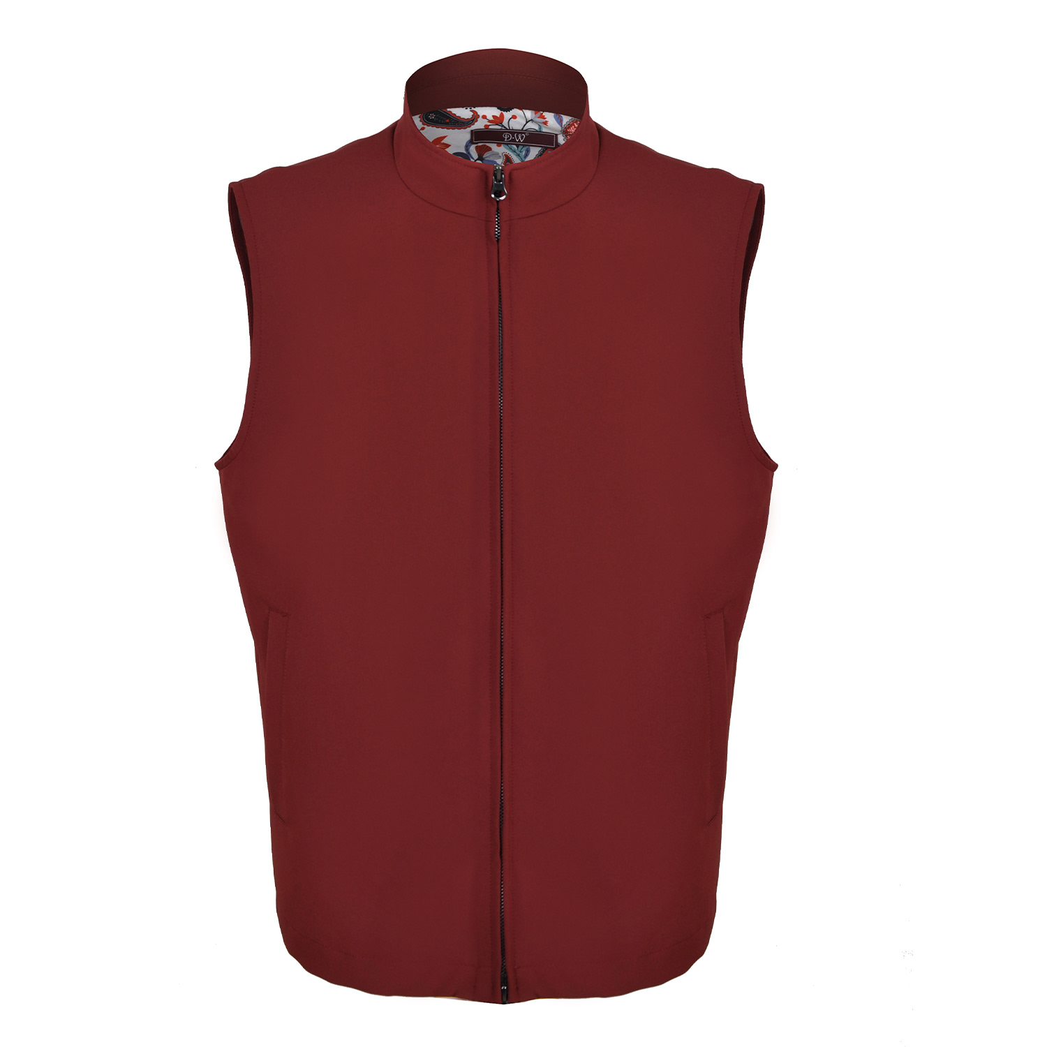 David Wej Men's Red Ashford Relaxed Gilet - Burgundy In Red