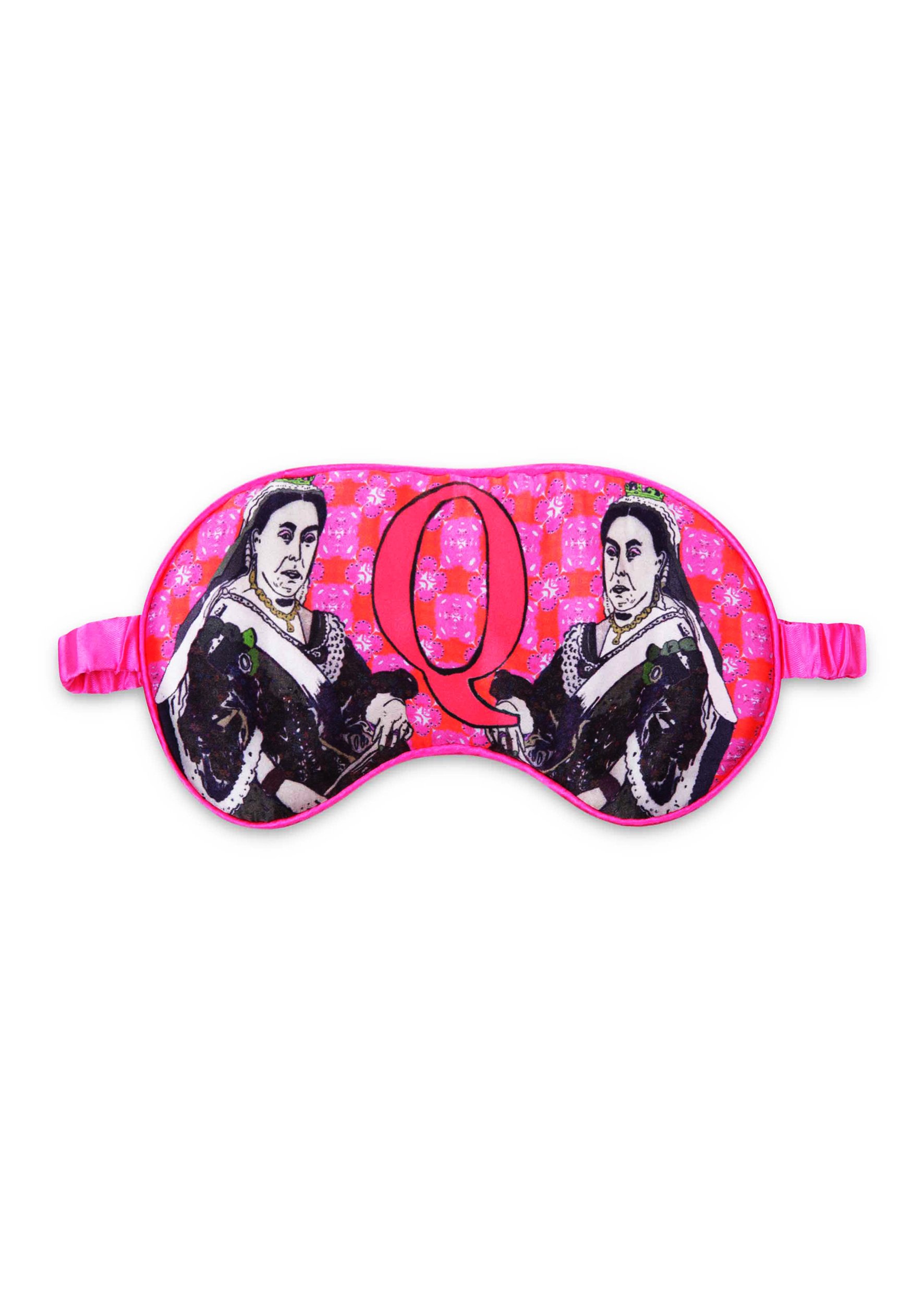 Silk Eye Mask / "Q For Queen Vic" One Size Jessica Russell Flint