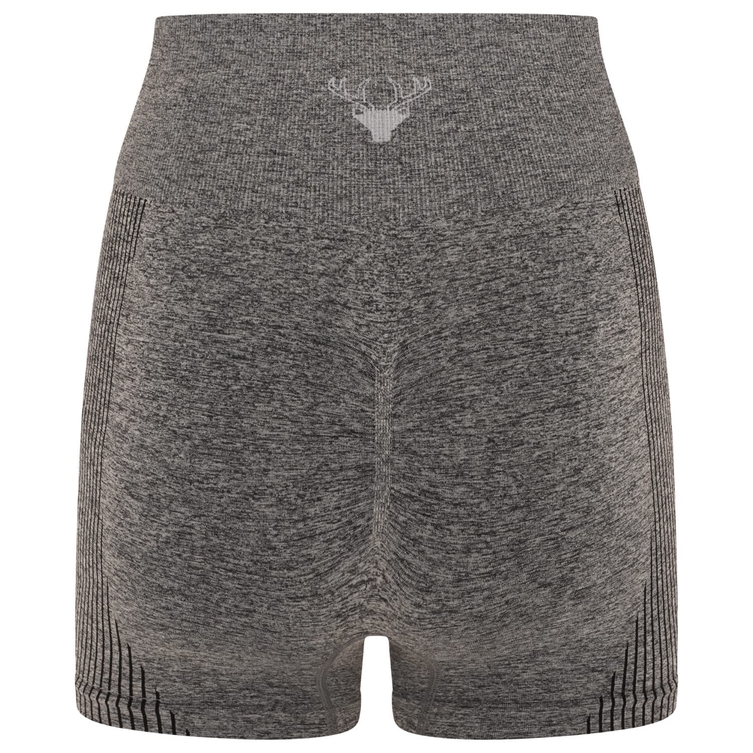 Twill Active - Prunella Recycled Ruched Bum Shorts - Grey Marl