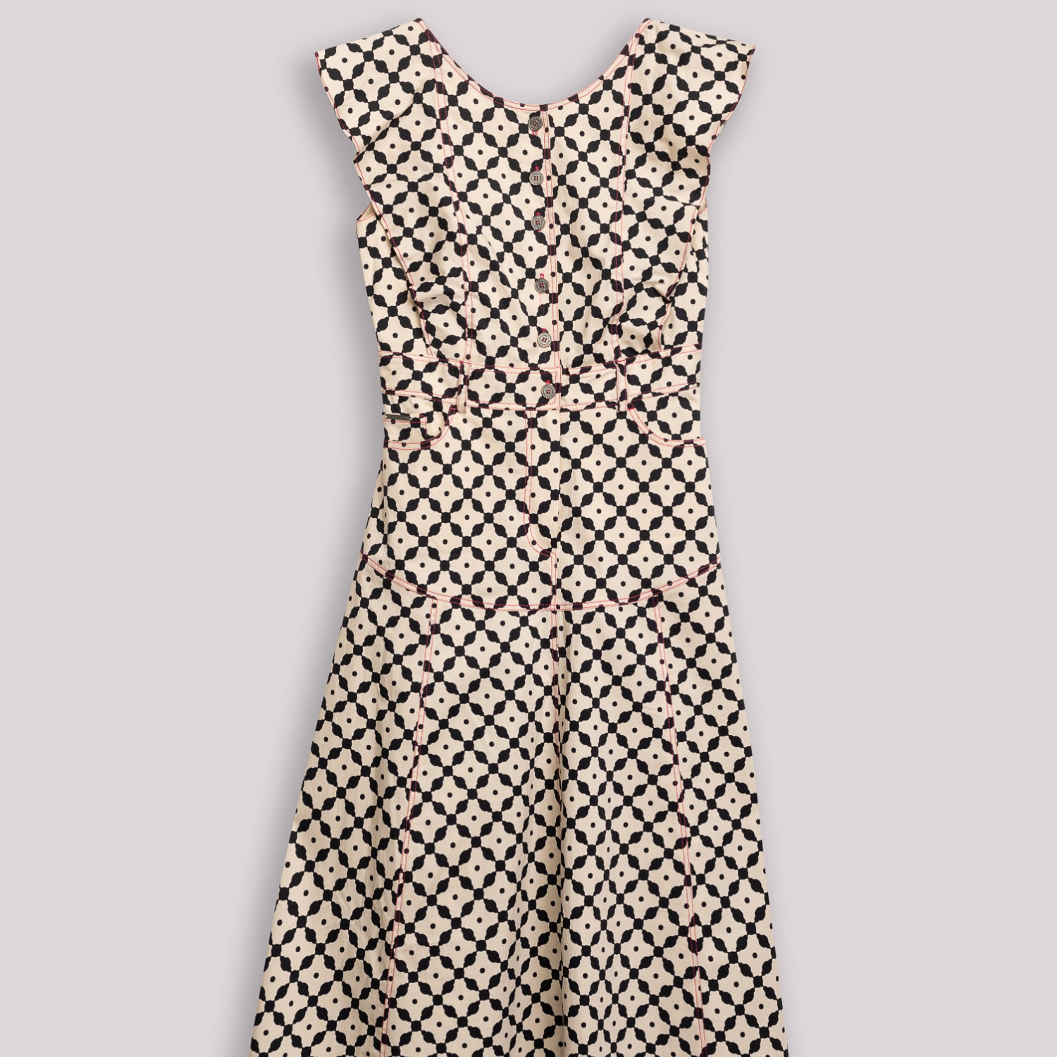 Dolores Promesas Women's Lune Geometric Print Midi Dress