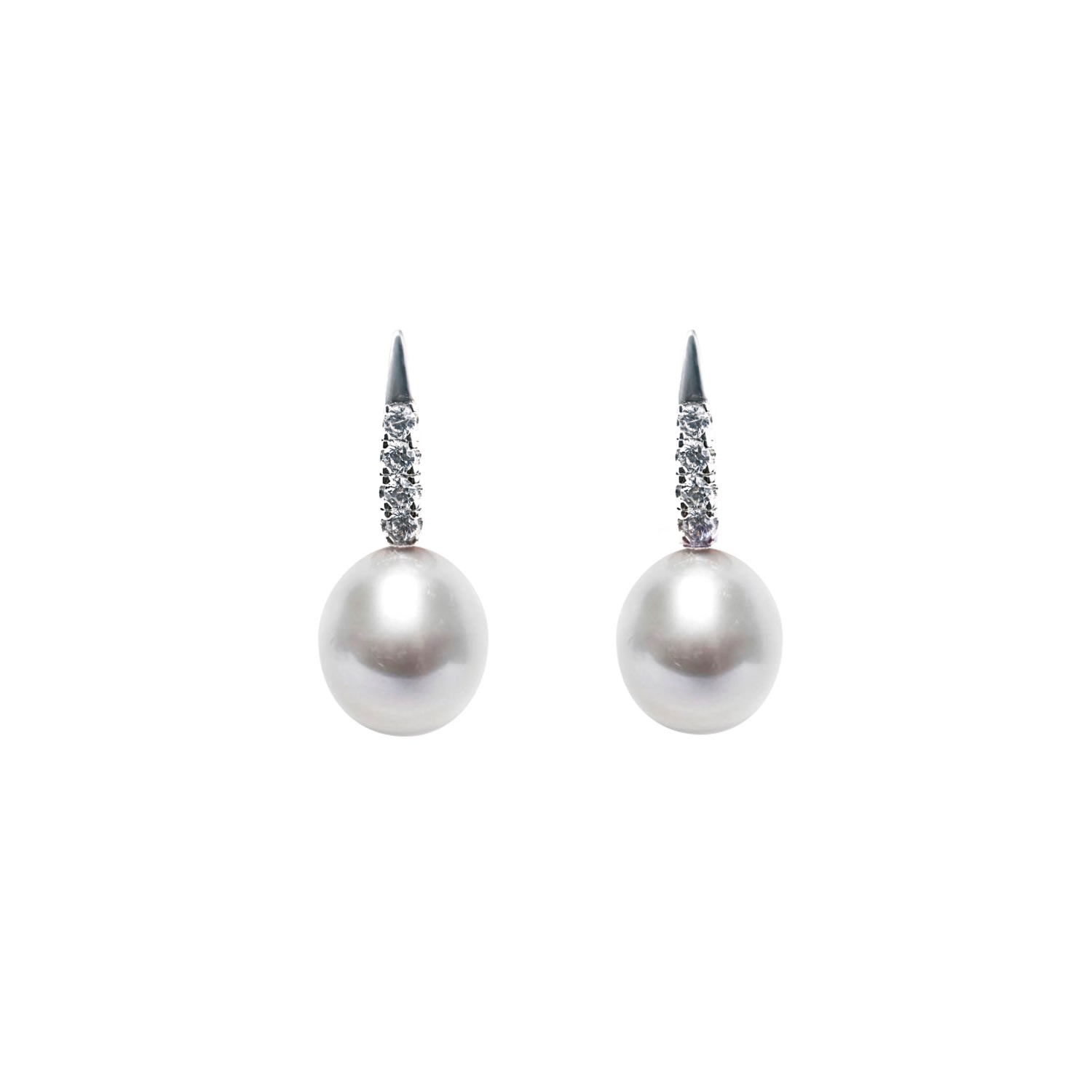 Women’s Silver / Grey Lumini Grey Drop Pearl Earrings Ora Pearls