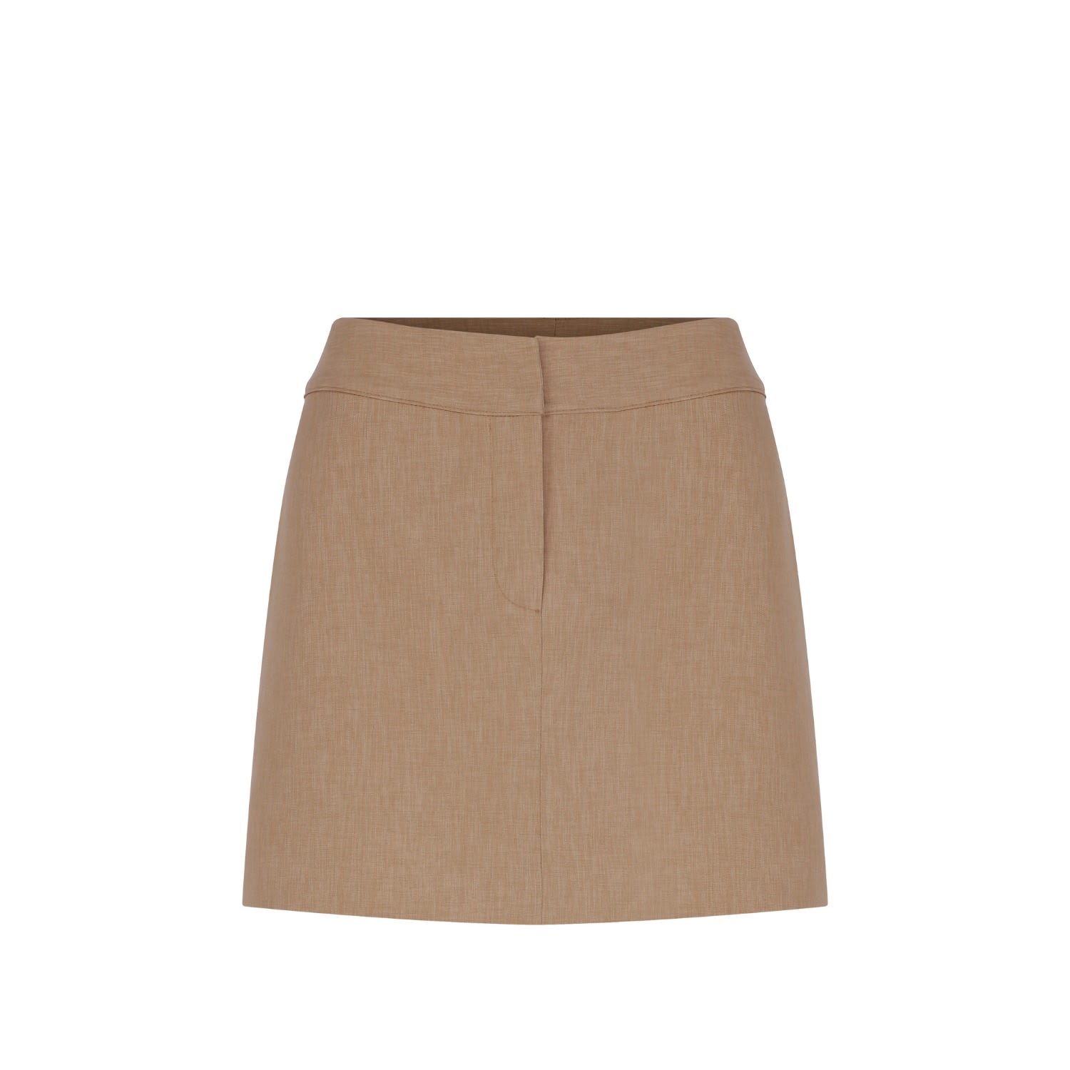 Nazli Ceren Women's Brown Marde A-line Mini Skirt In Almond Buff In Brown