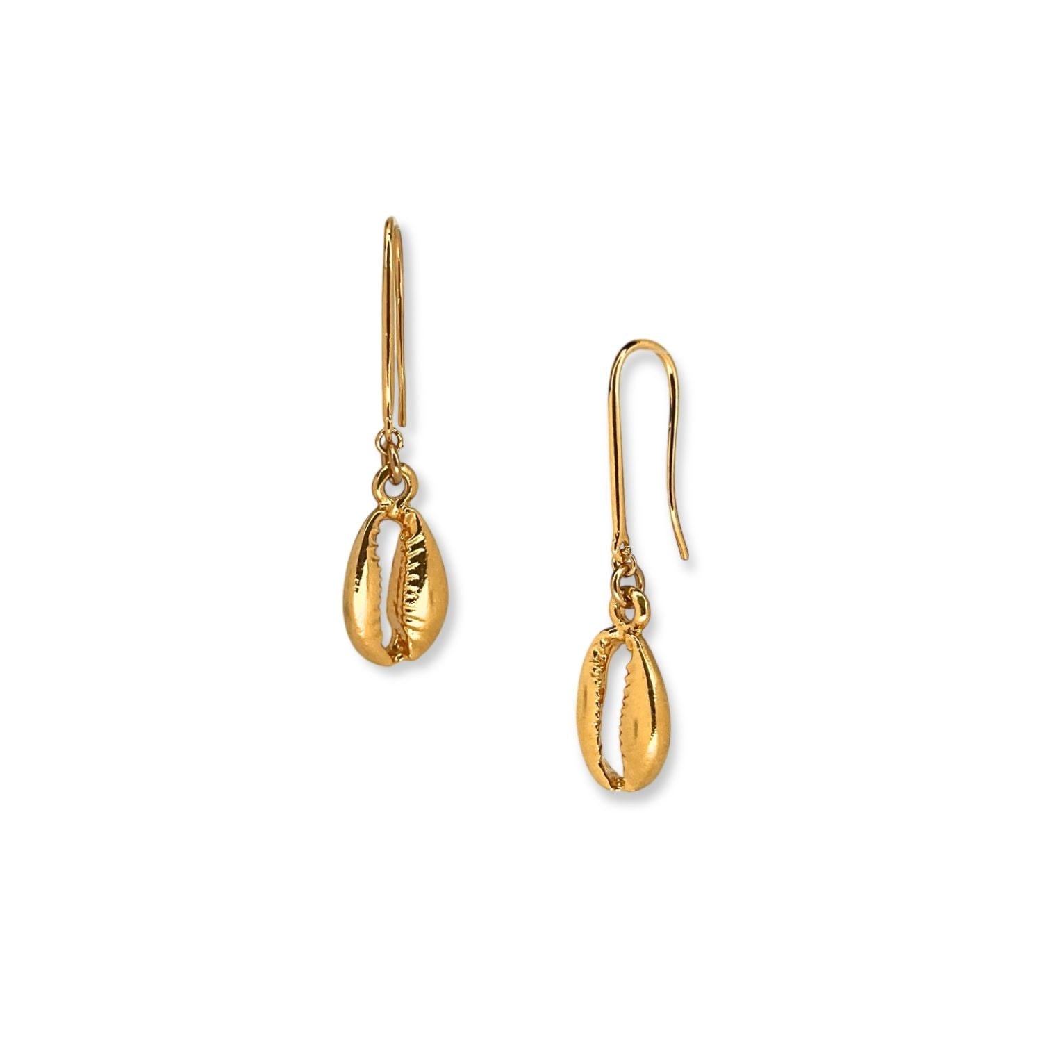 Jaredjamin Women's Gold Cowrie French Hook Earrings In Gold