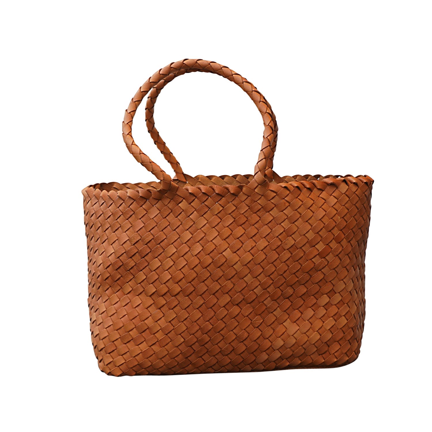 Rimini Women's Black Leather Top Handle Bag 'betrice' - Tan