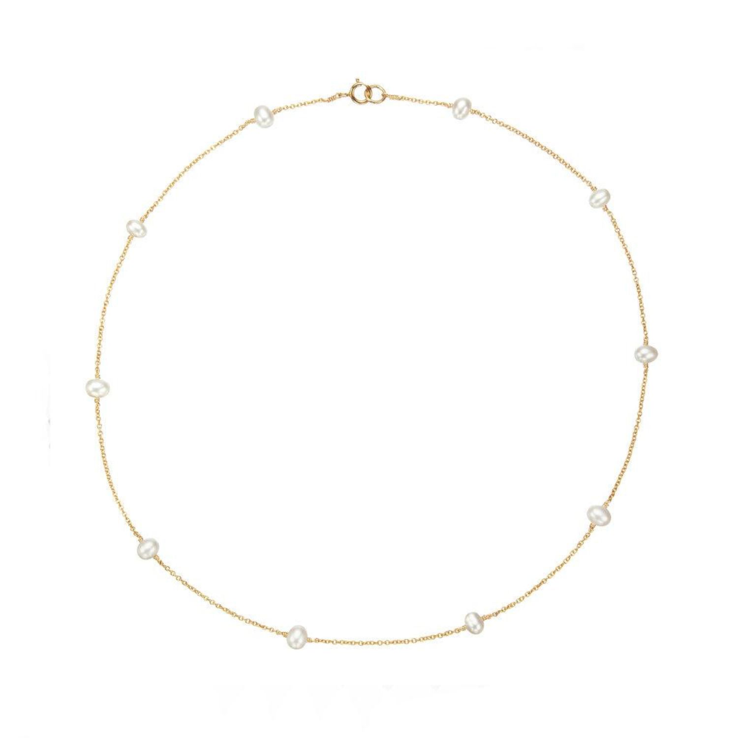Lily & Roo Women's Gold Ten Pearl Choker In Gold