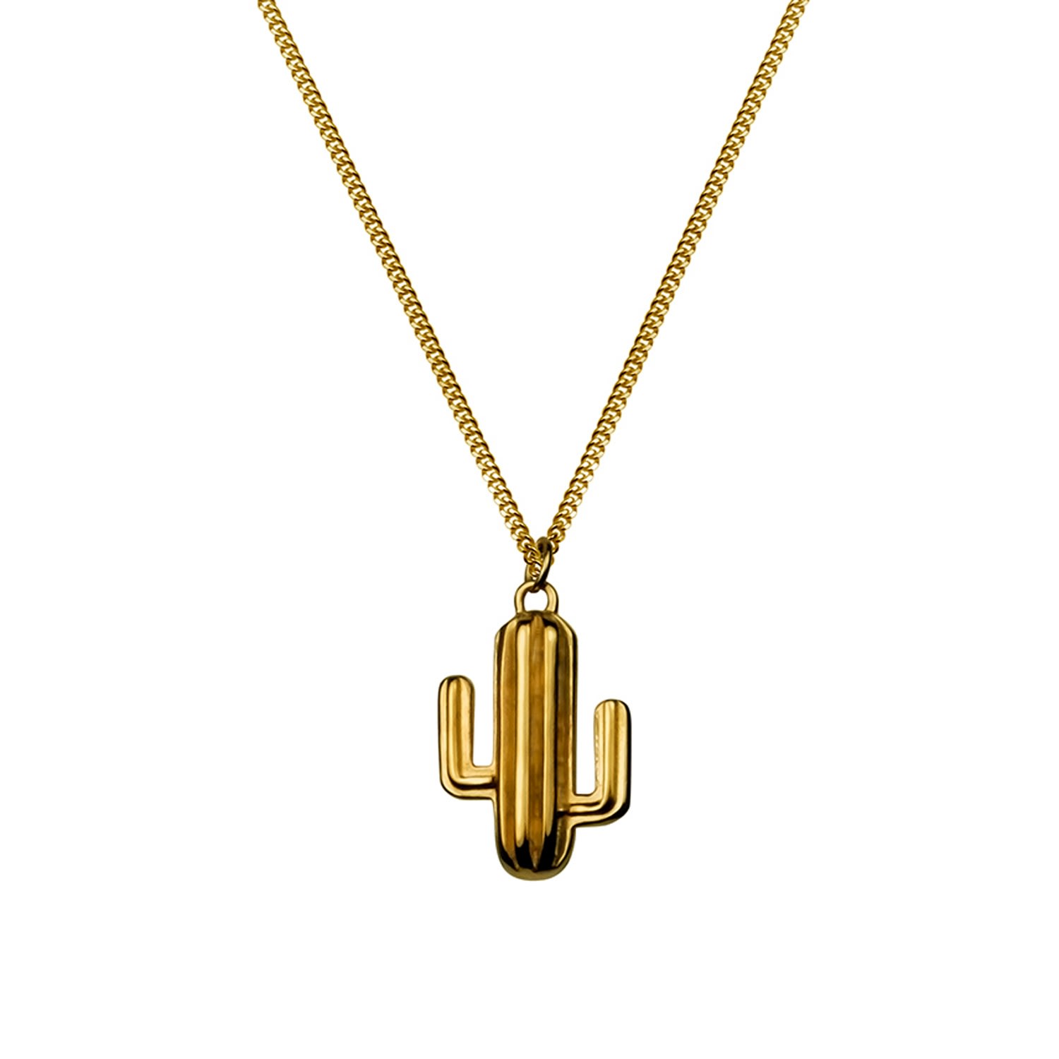 Women’s Cactus Necklace - Gold Lee Renee