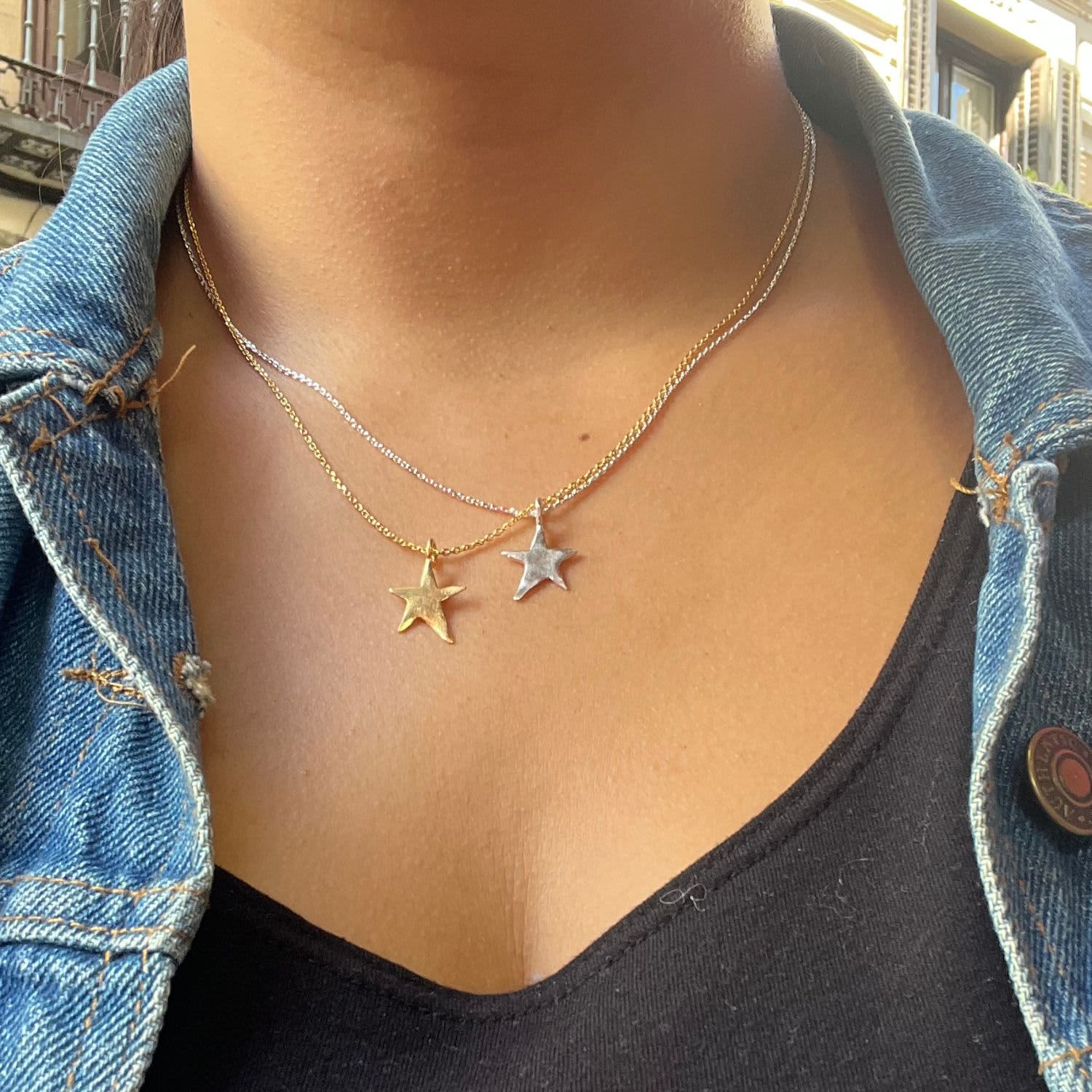 Ziggy Star Charm Necklace Silver | karen Hallam | Wolf & Badger