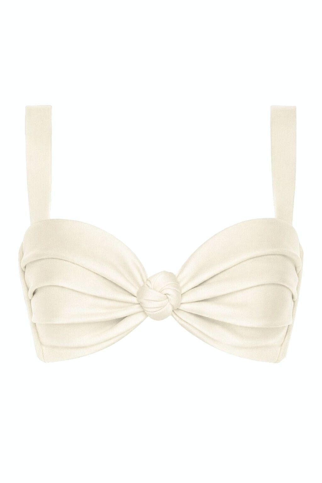 Women's Neutrals Cream Silkie Hayden Bikini Top | 4Xl | Montce Swim