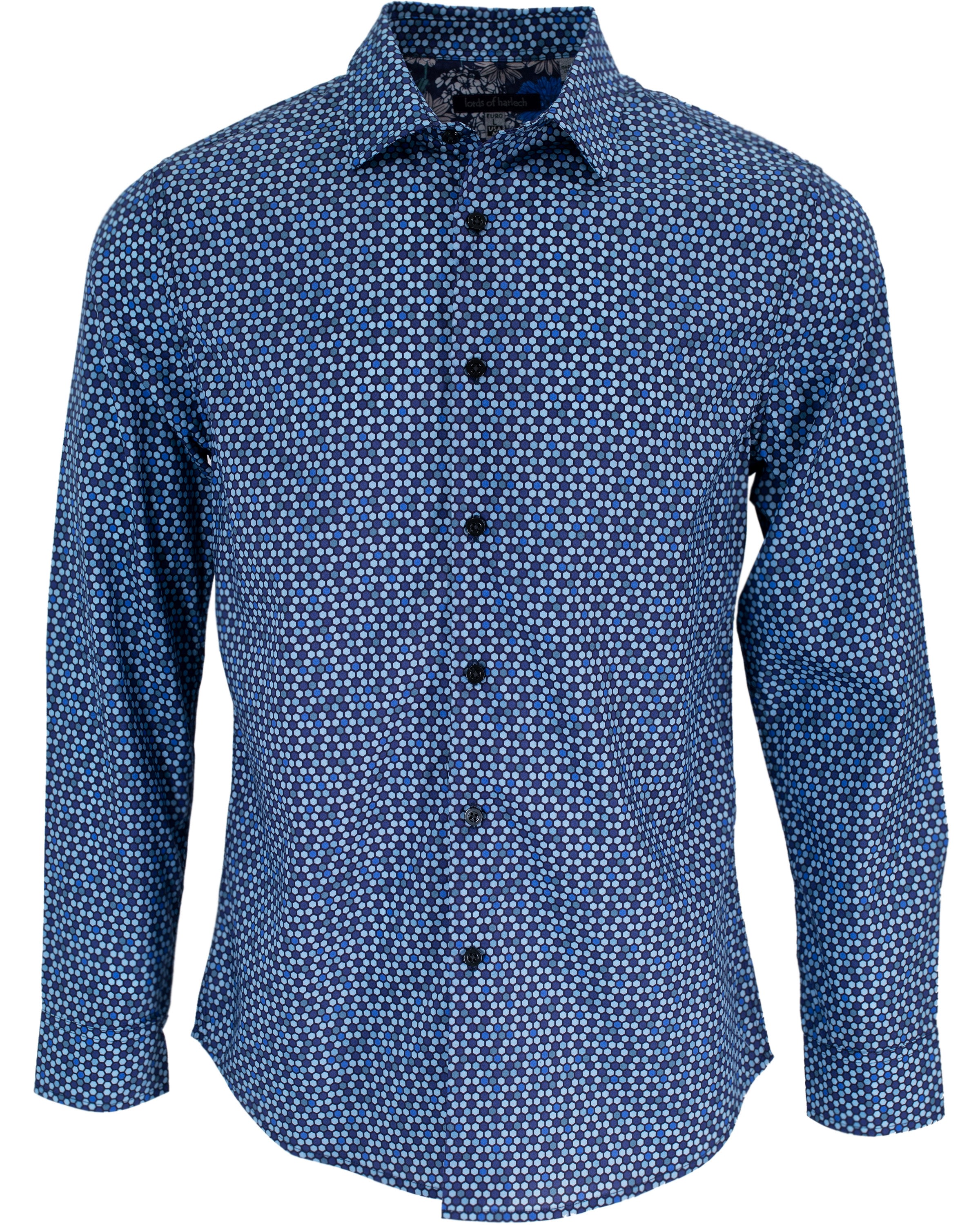 Men’s Green / Blue Nigel Football Geo Shirt In Blue Small Lords of Harlech