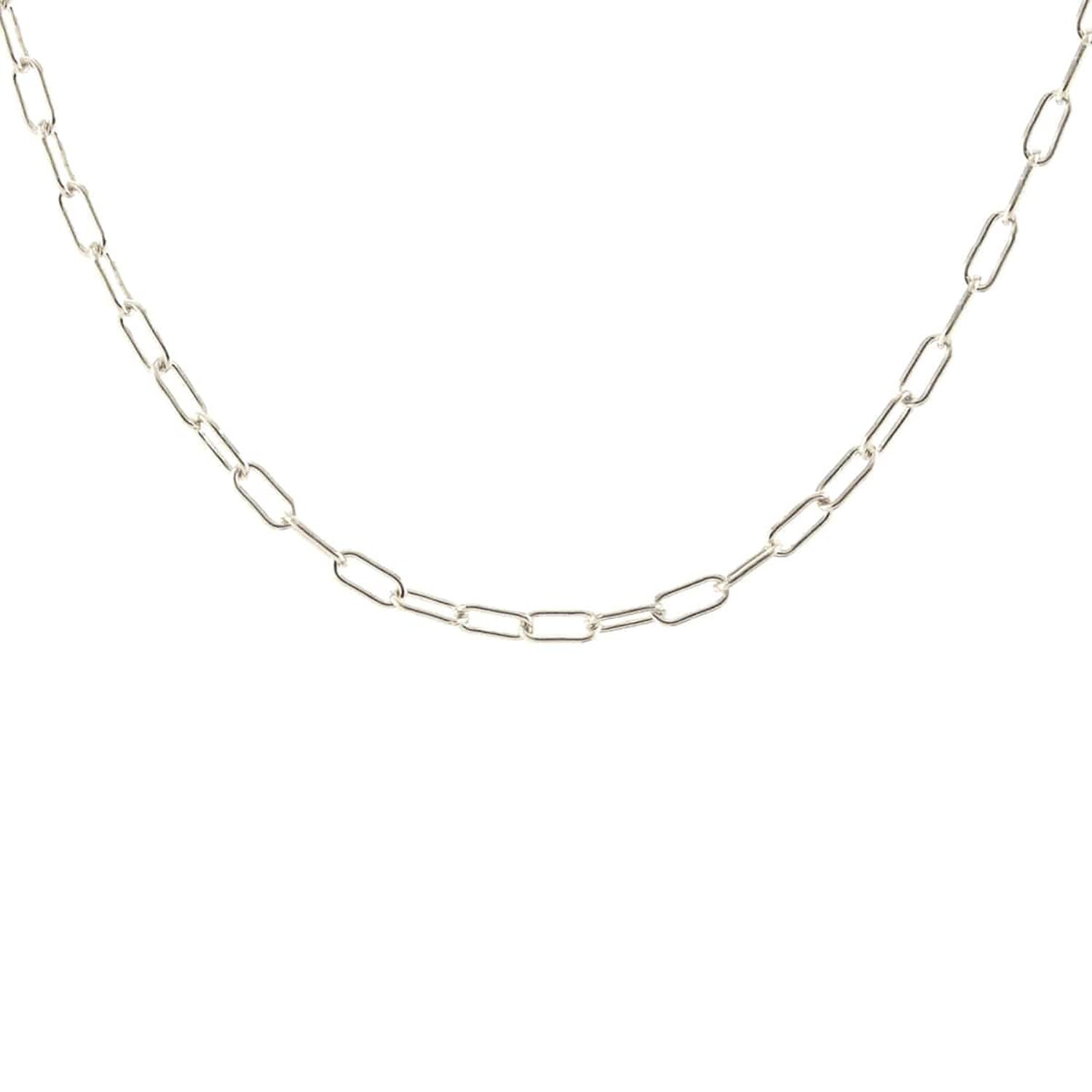 Kris Nations Women's Thick Drawn Cable Chain Necklace - Sterling Silver In Silver