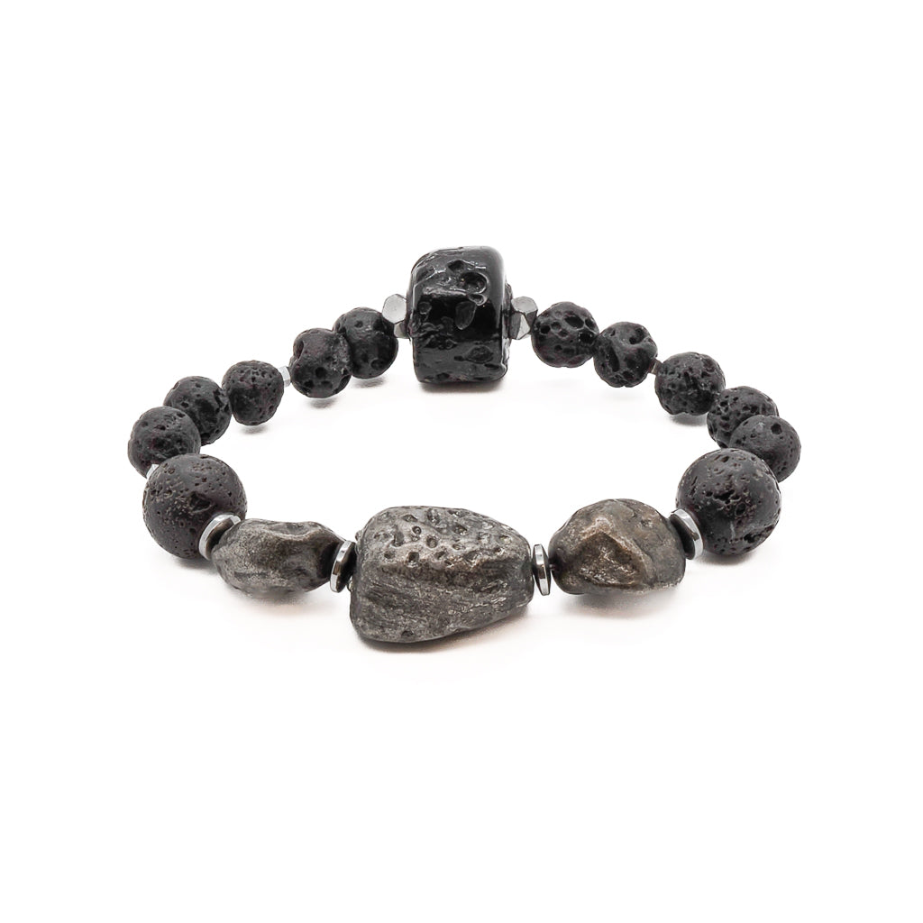 Women’s Black / Silver Antique Tibetan Silver Bracelet-Black Ebru Jewelry