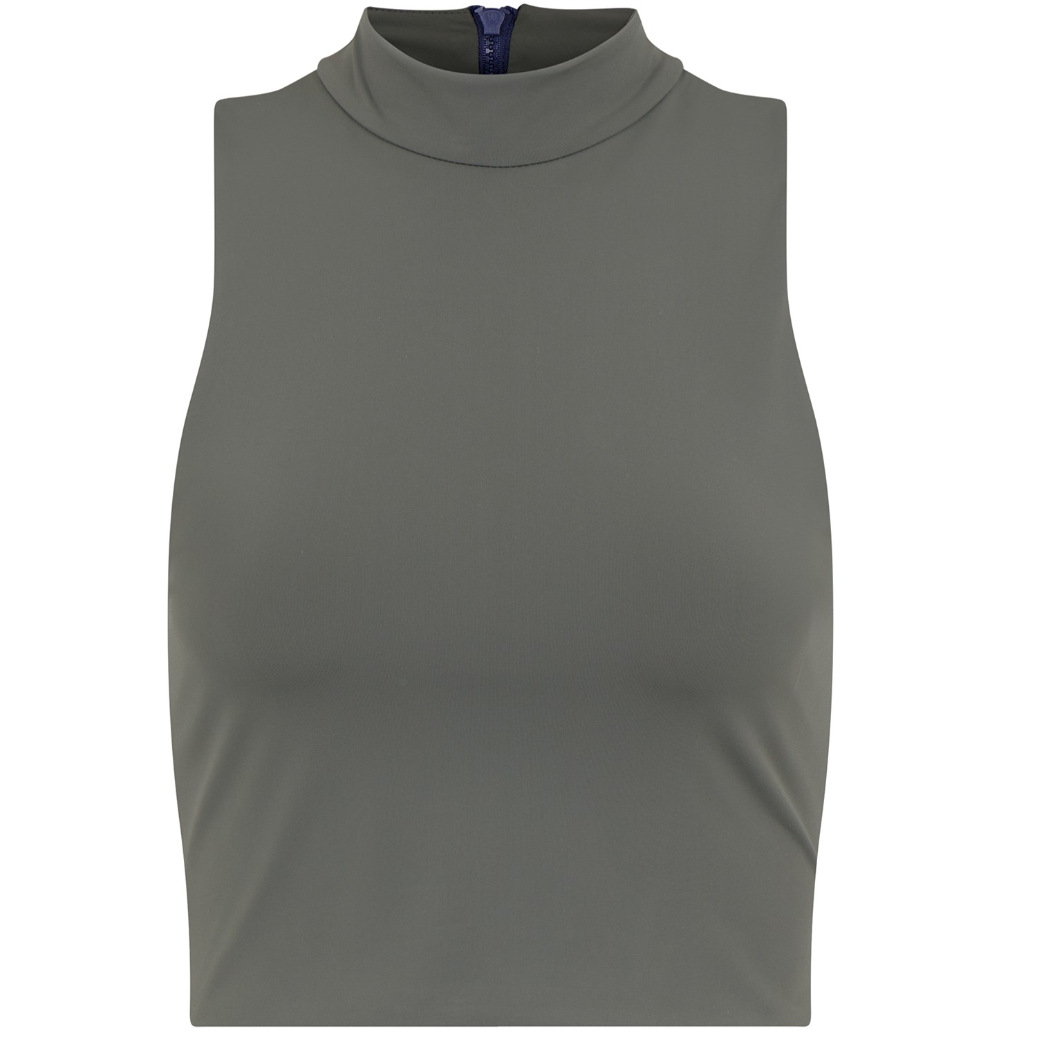Numbat Women's Green Vital Zipper Swim Crop Top In Green