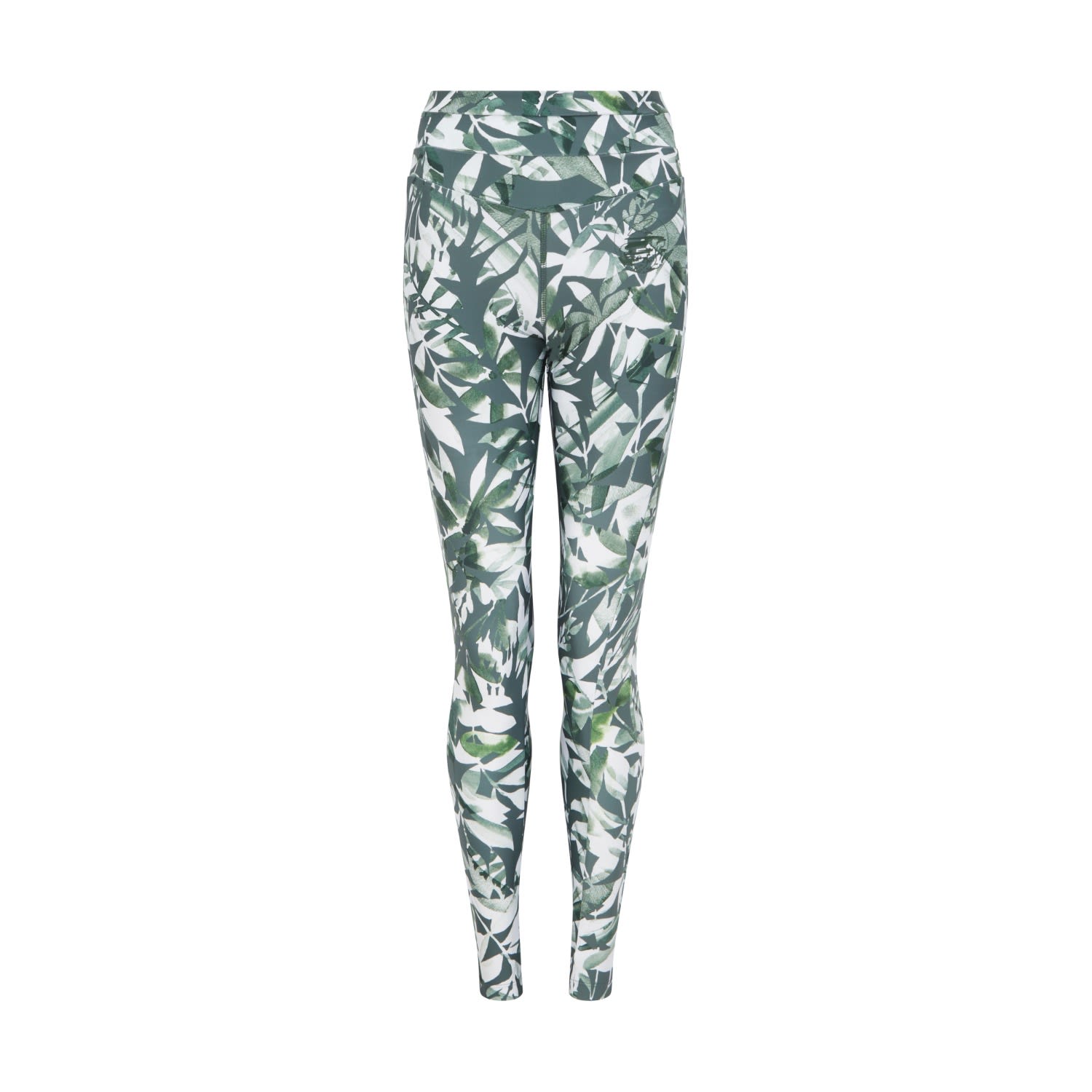 Peachaus Women's Cycad Recycled-fabric Performance Leggings - Leaf Print In Green