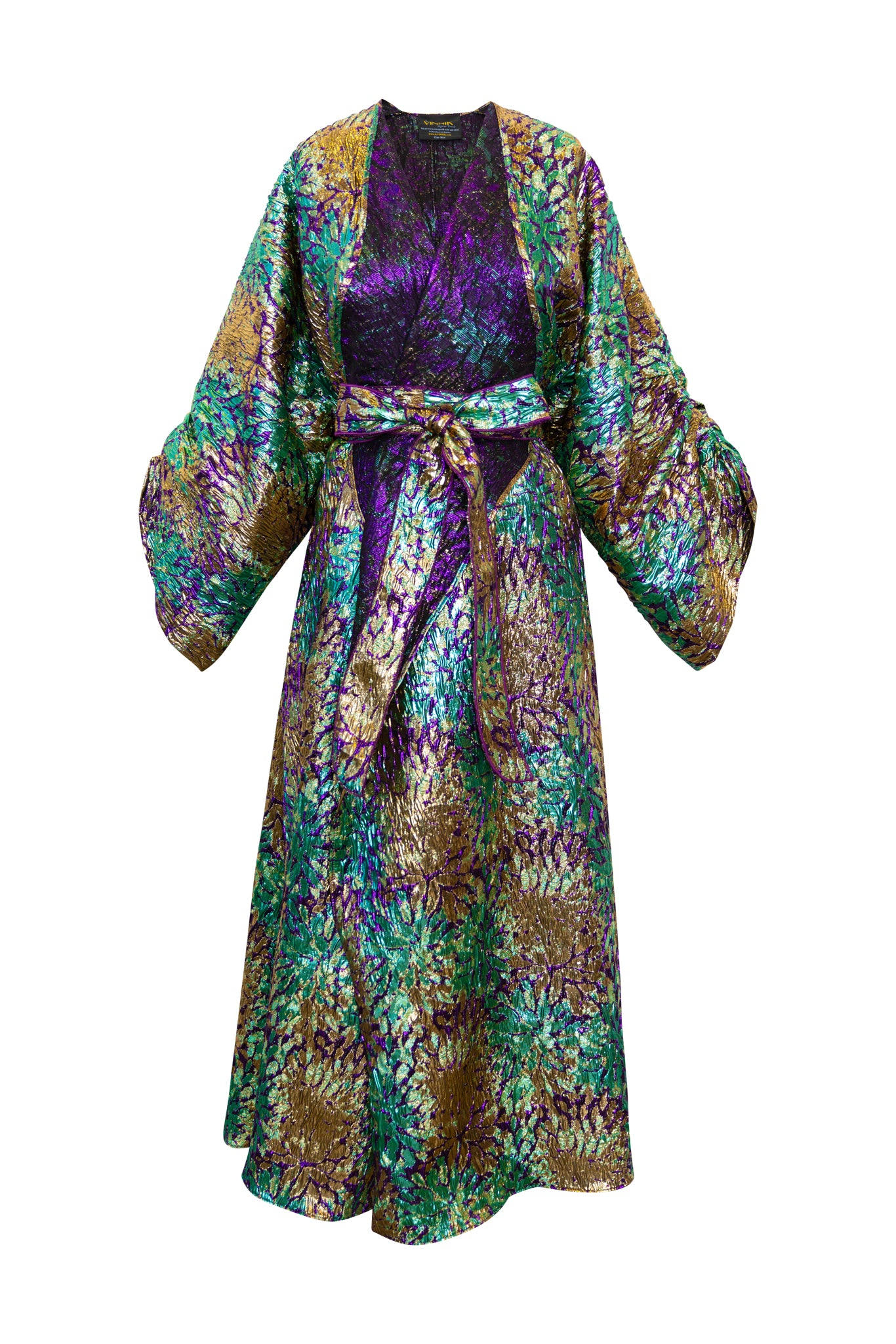 Byvinnik Women's Gold / Green / Purple Parisian Coat In Intermezzo