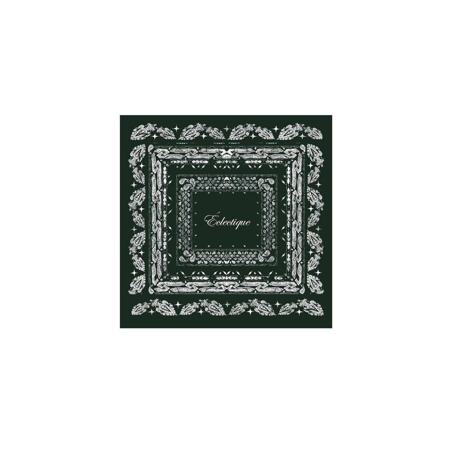 Éclectique Women's Green Silk Scarf / Bandana