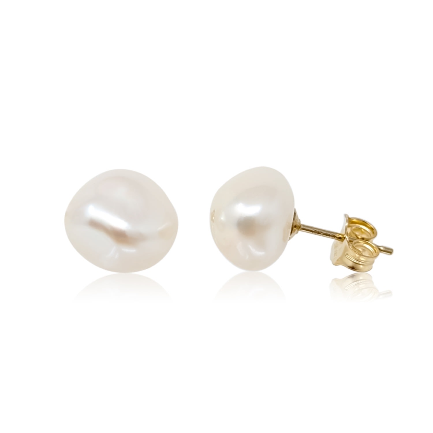 Women’s Dot Keshi Pearl Gold Filled Stud Earrings Kiri & Belle